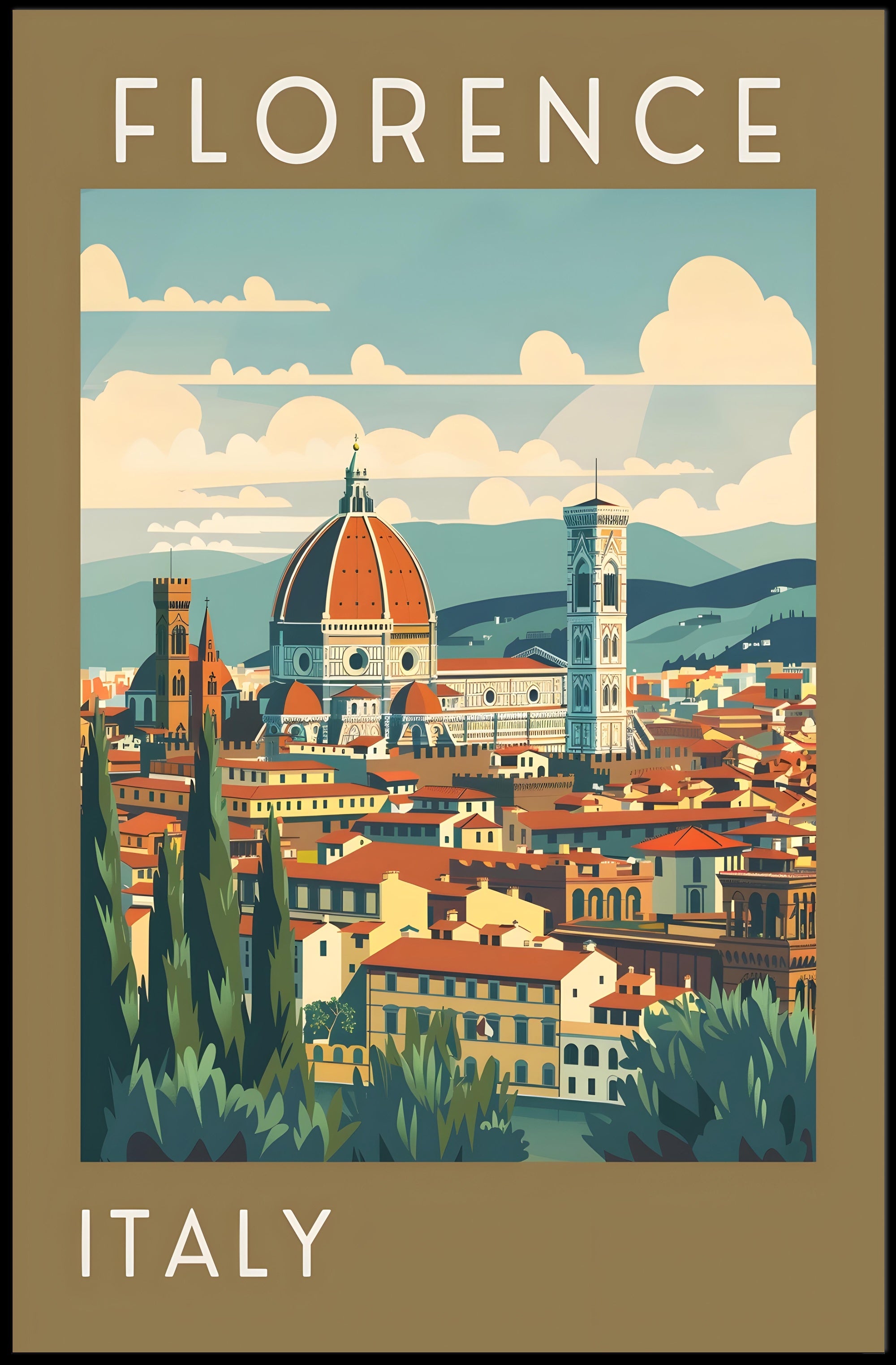 Florence, Italy Travel Poster