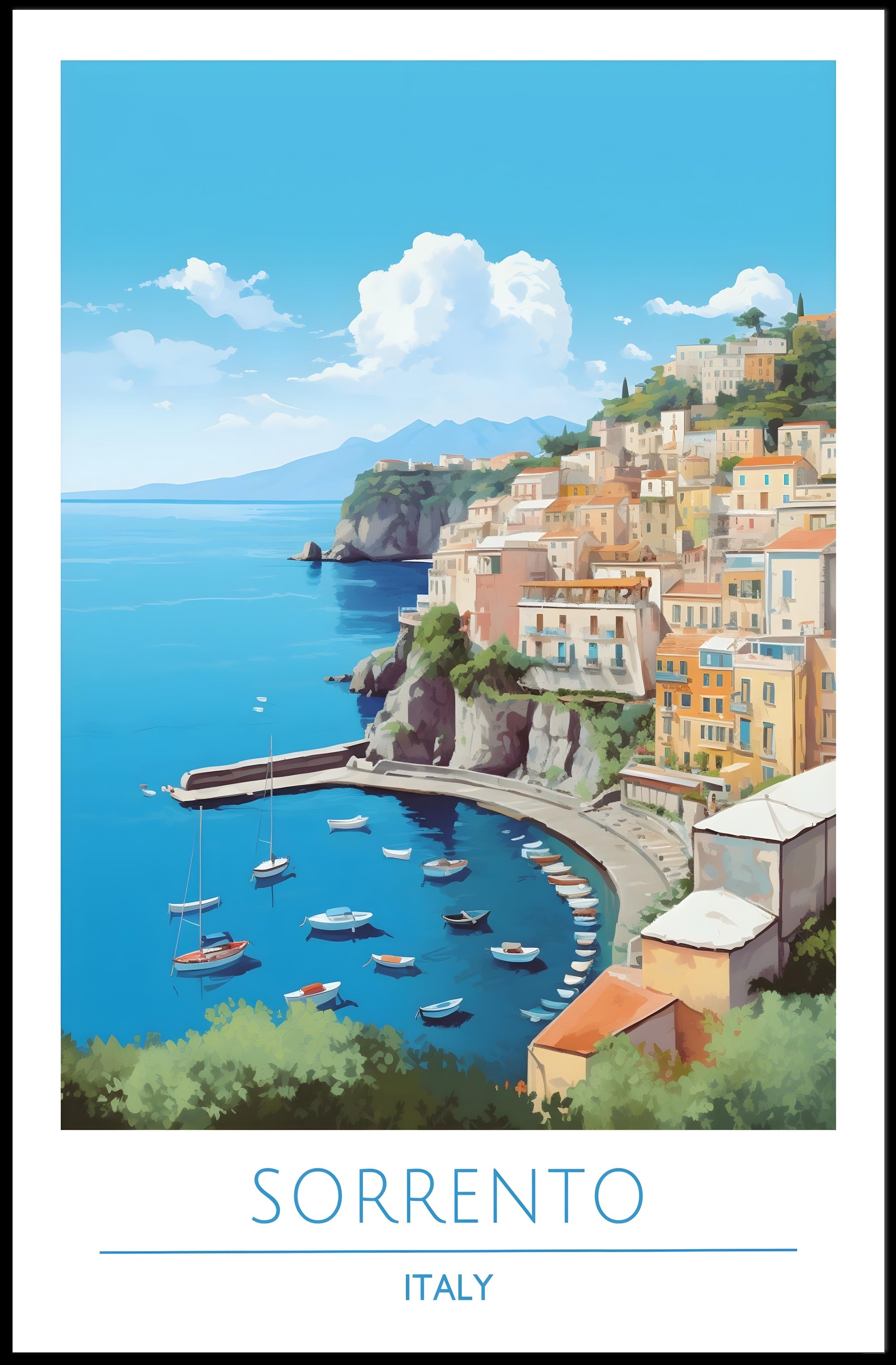 Sorrento Seaside Escape Travel Poster