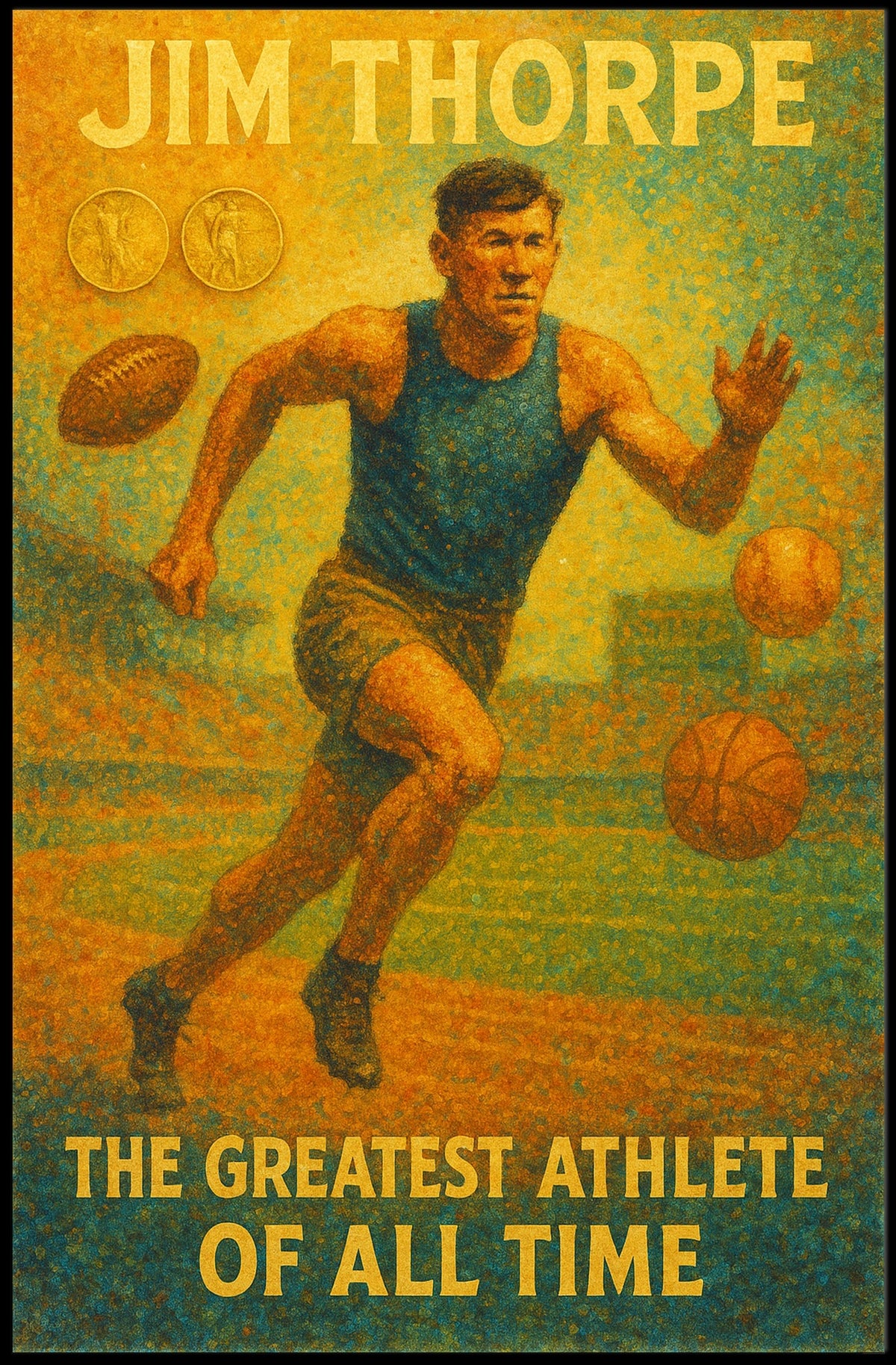 Celebrating Athletic Excellence Jim Thorpe Poster