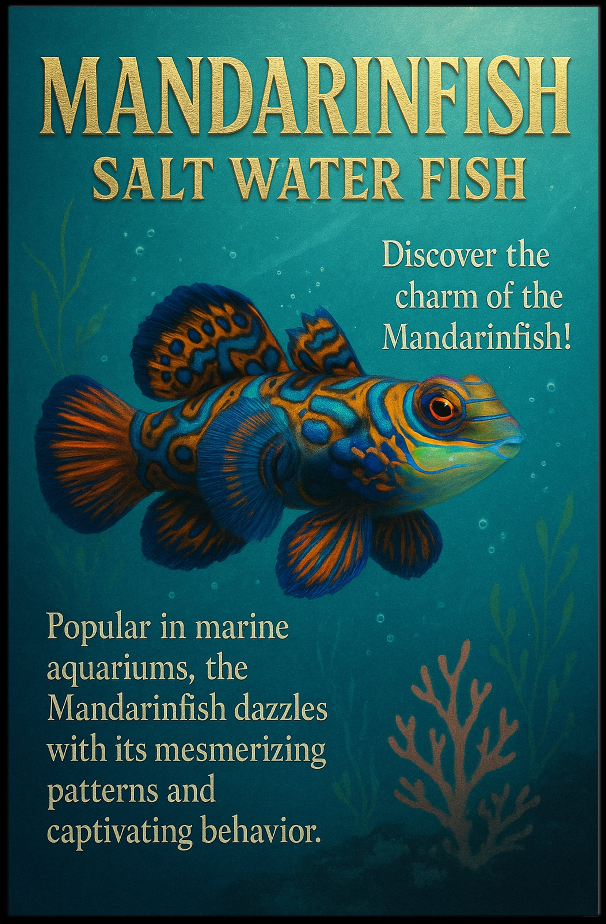 Discover the Charm of the Mandarinfish Poster