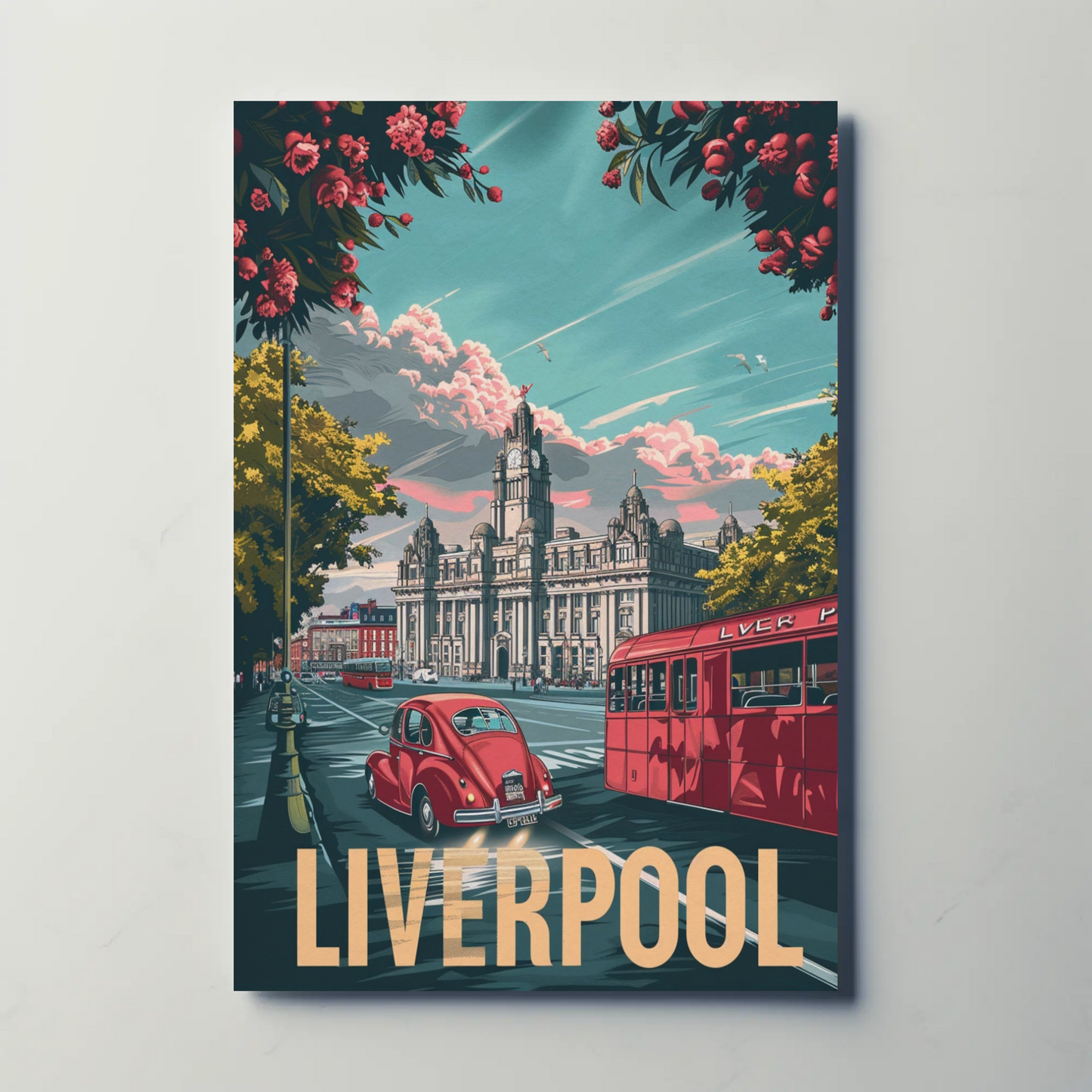 Liverpool Iconic Skyline Travel Poster