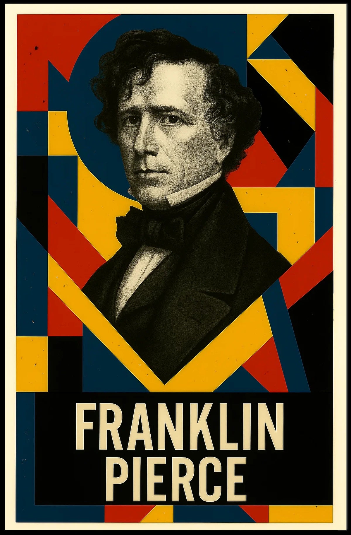 Franklin Pierce 14th President of the United States Abstract Pop Poster