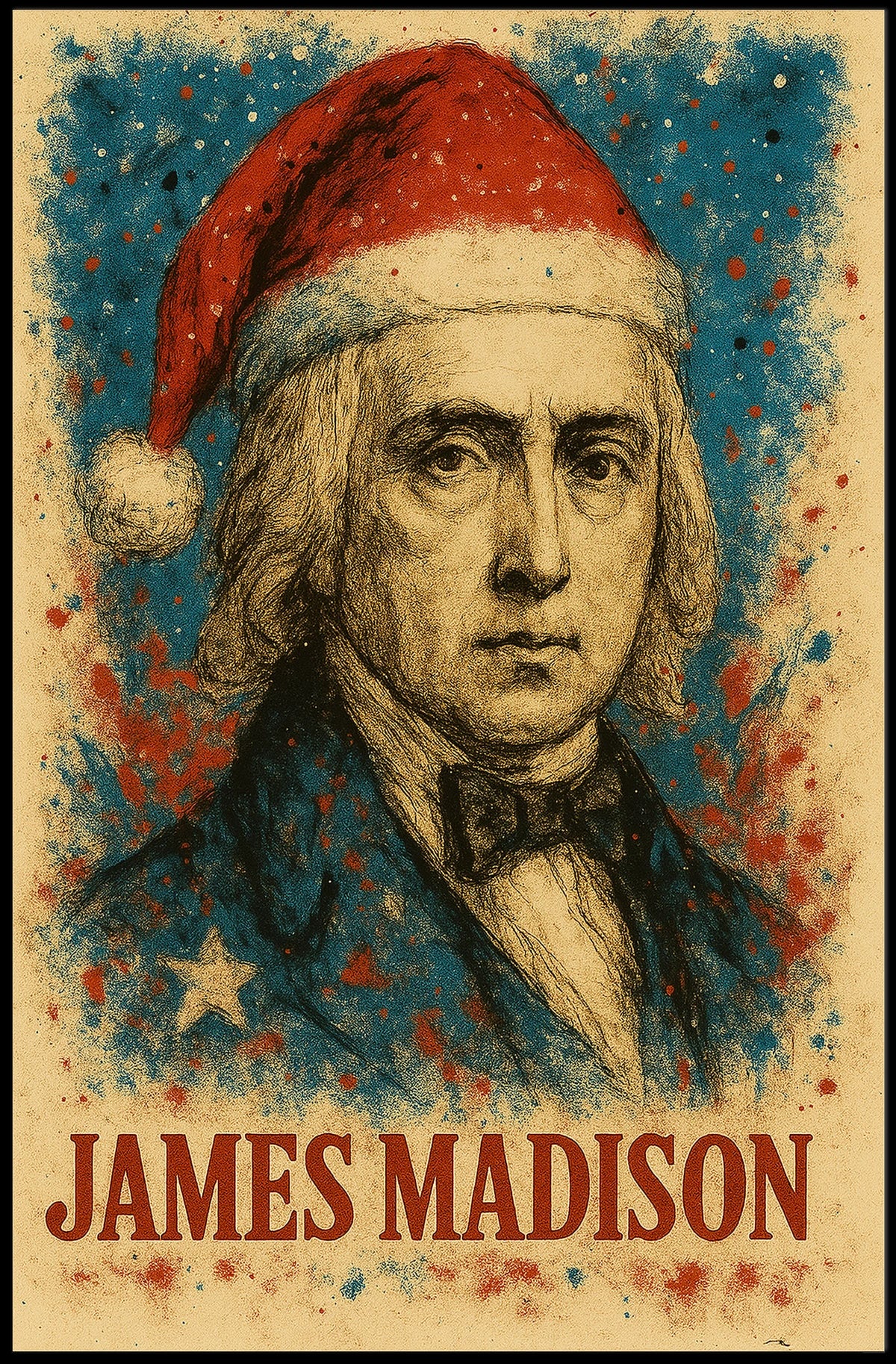 James Madison 4th President of the United States Christmas SeriesPoster