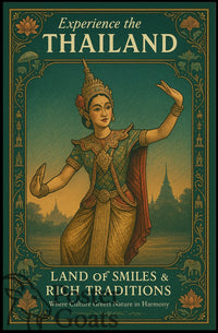 Thailand's Traditions in Vintage Style: Cultural Heritage Poster