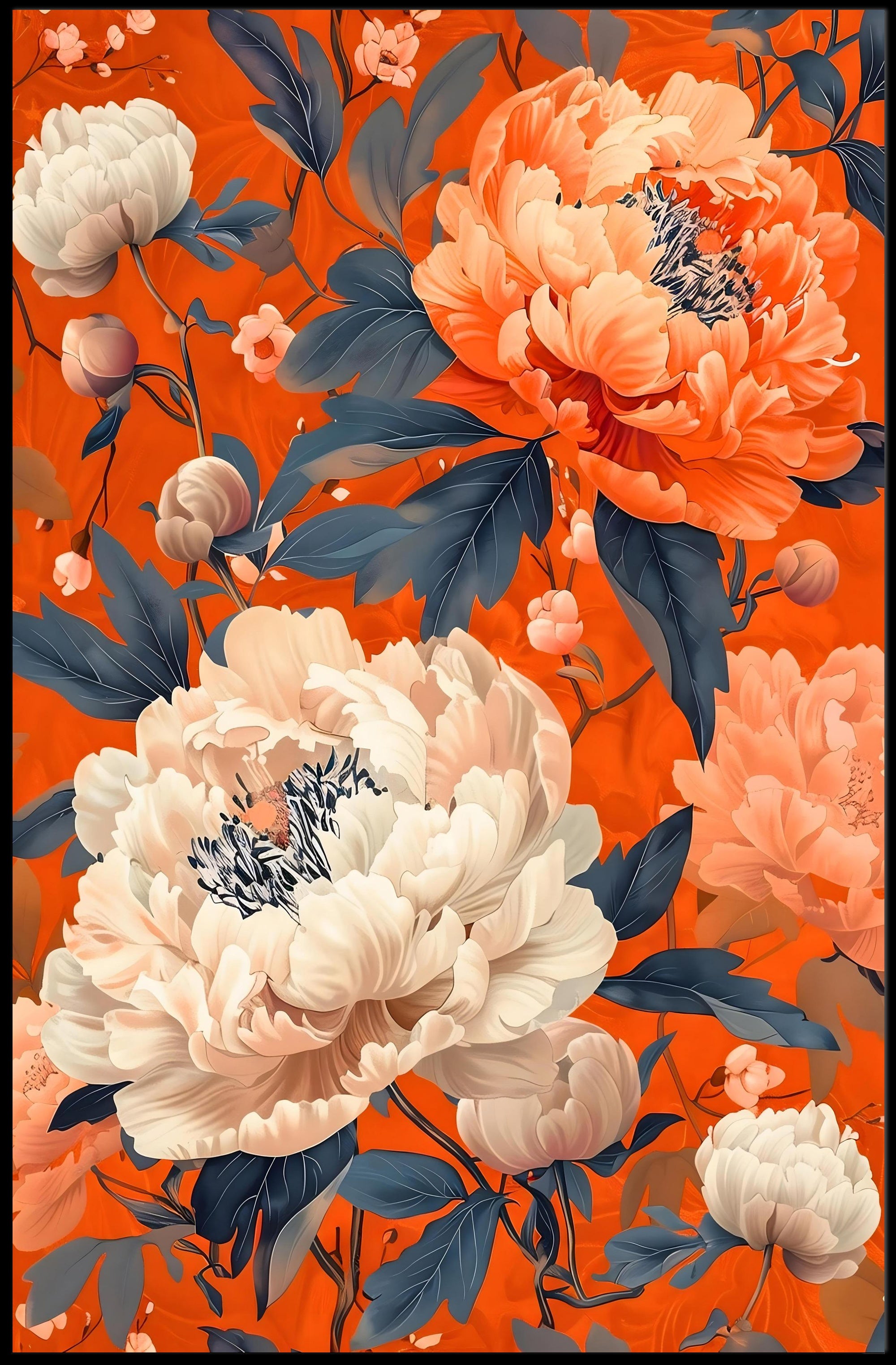 Vibrant Floral Elegance Wall Art Print