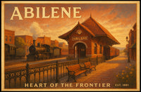 Abilene Railway Station Travel Poster Art Print