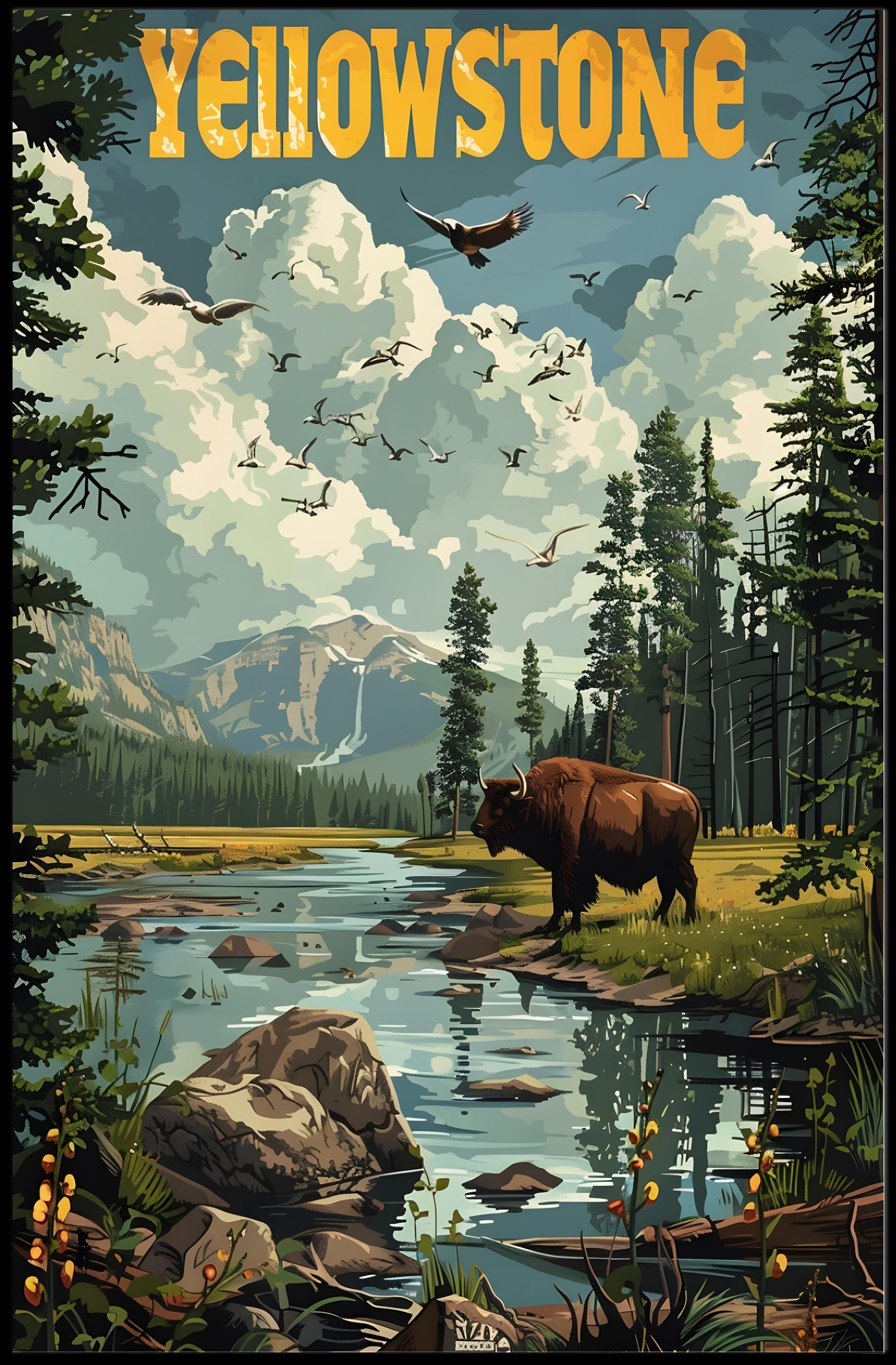 Yellowstone National Park Poster