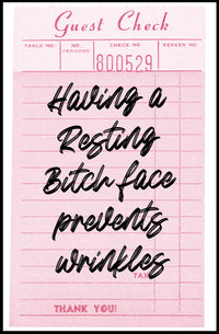 Humorous Vintage Guest Check Pop Culture Poster PosterGoat