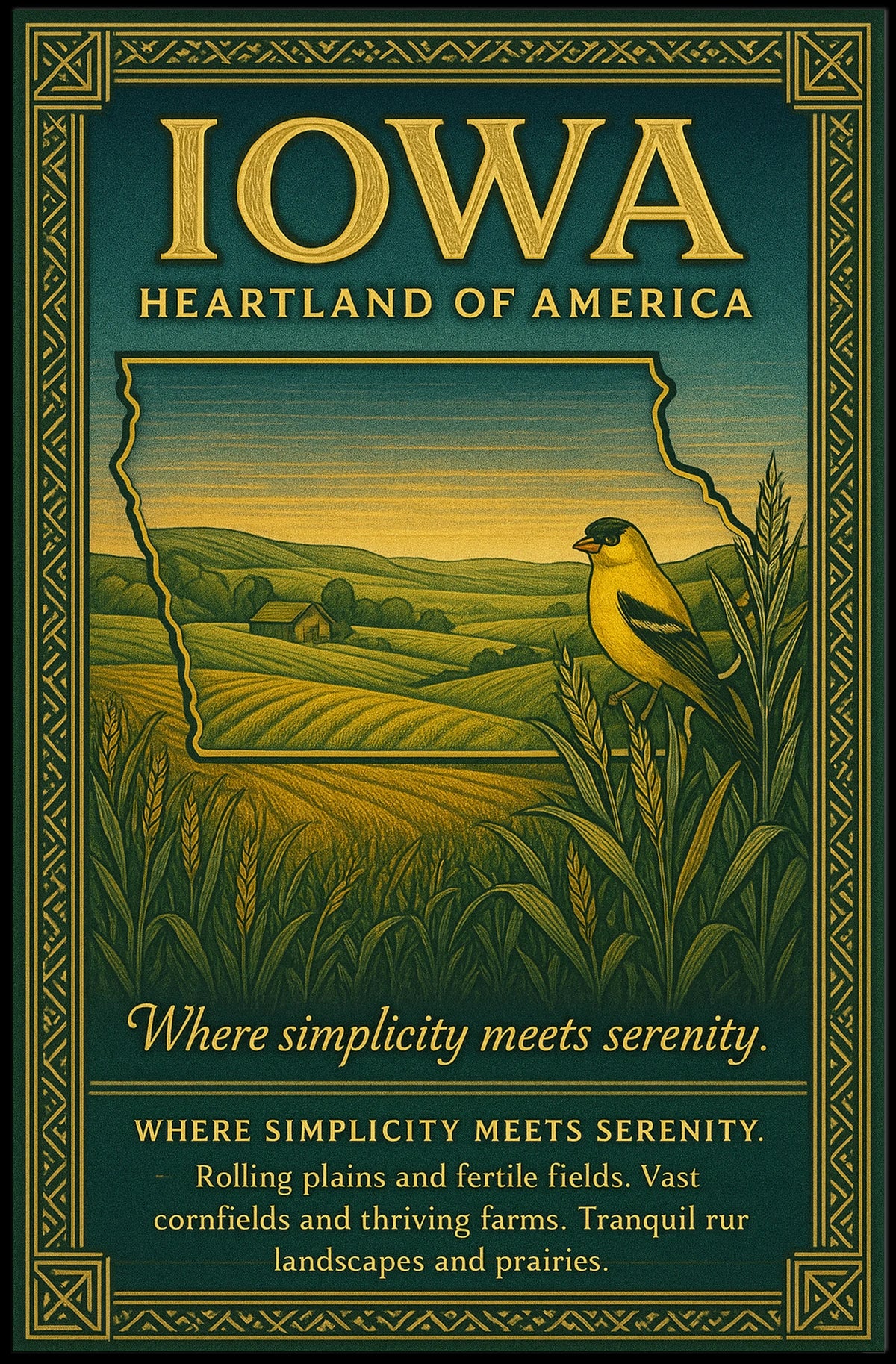 Iowa Heartland of America Poster