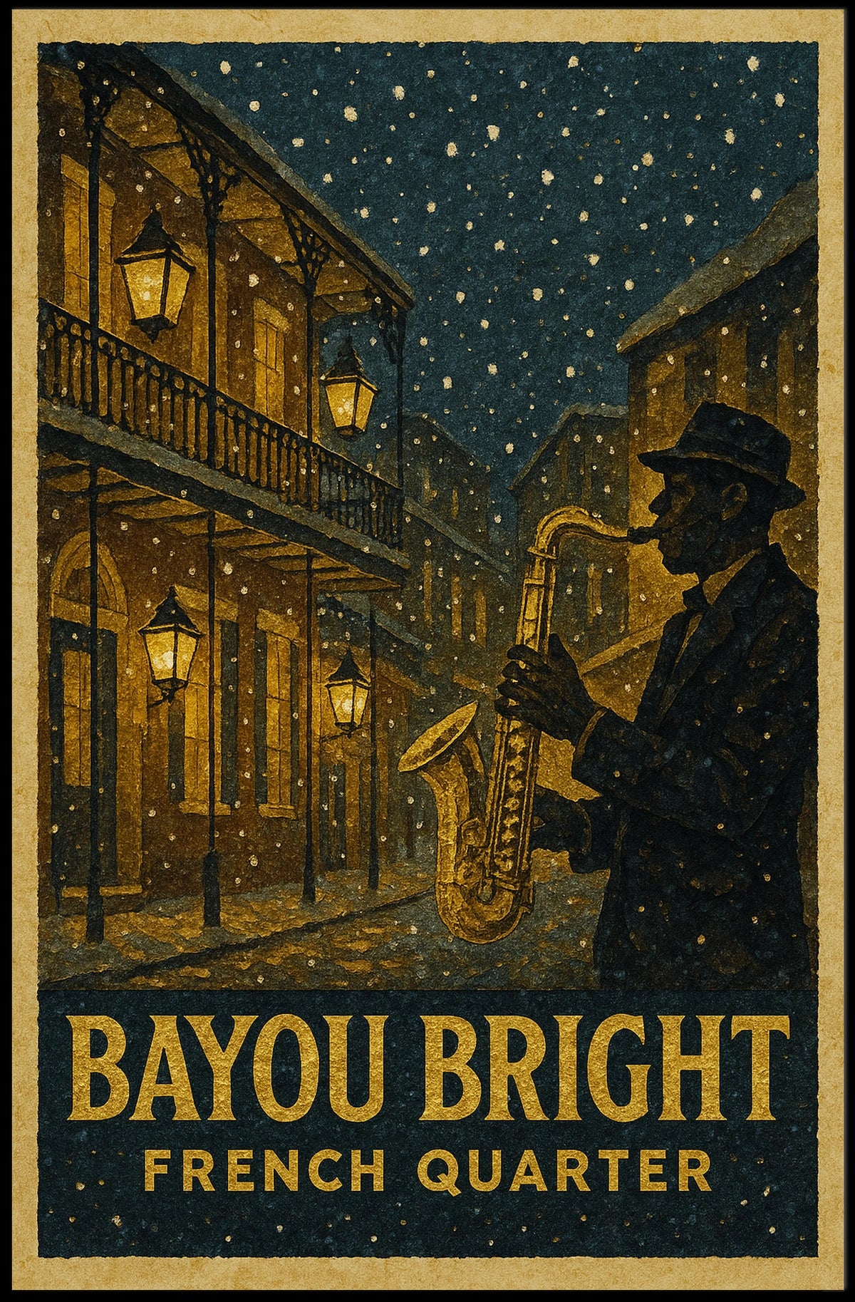 Bayou Bright French Quarter Poster