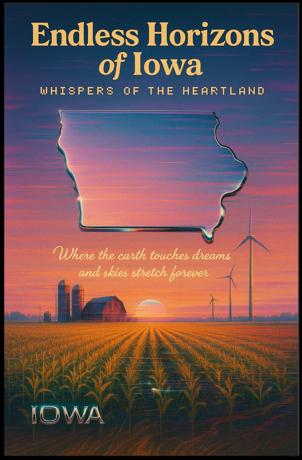 Endless Horizons of Iowa Poster