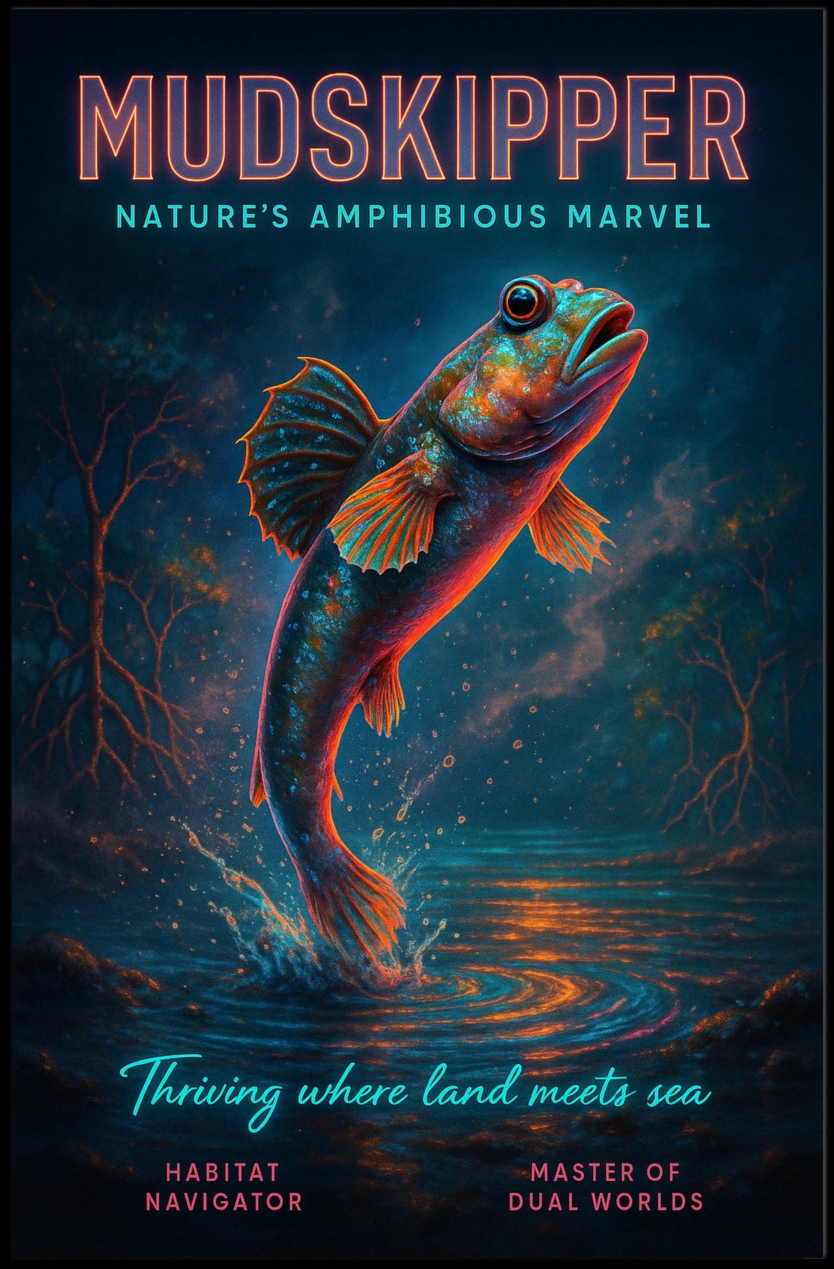 Mudskipper Natures Amphibious Marvel Poster