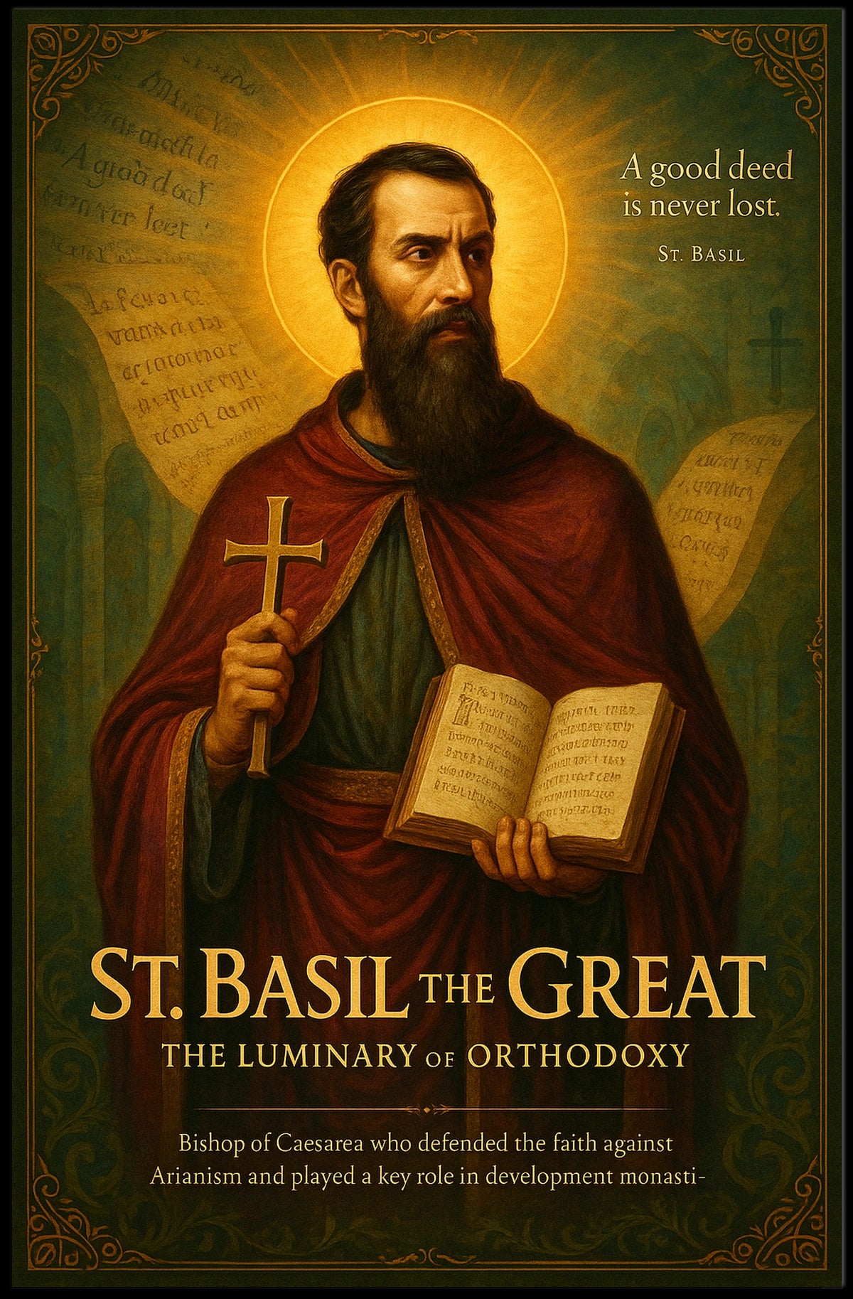 St. Basil The Great The Luminary Of Poster