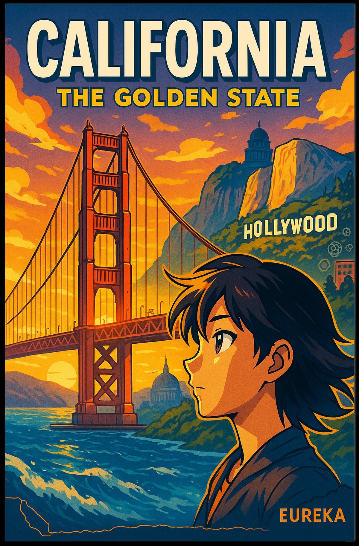 California The Golden State Poster