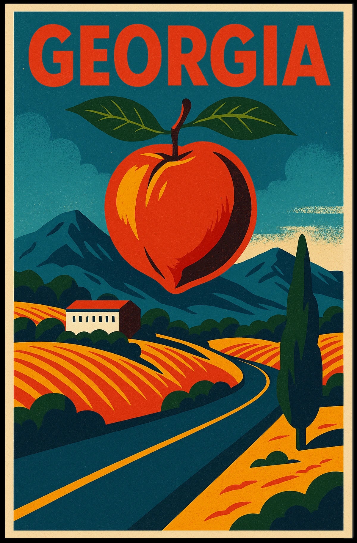 Georgia Peach Poster