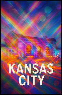 Kansas City Skyline Vibrant Expressionism Poster
