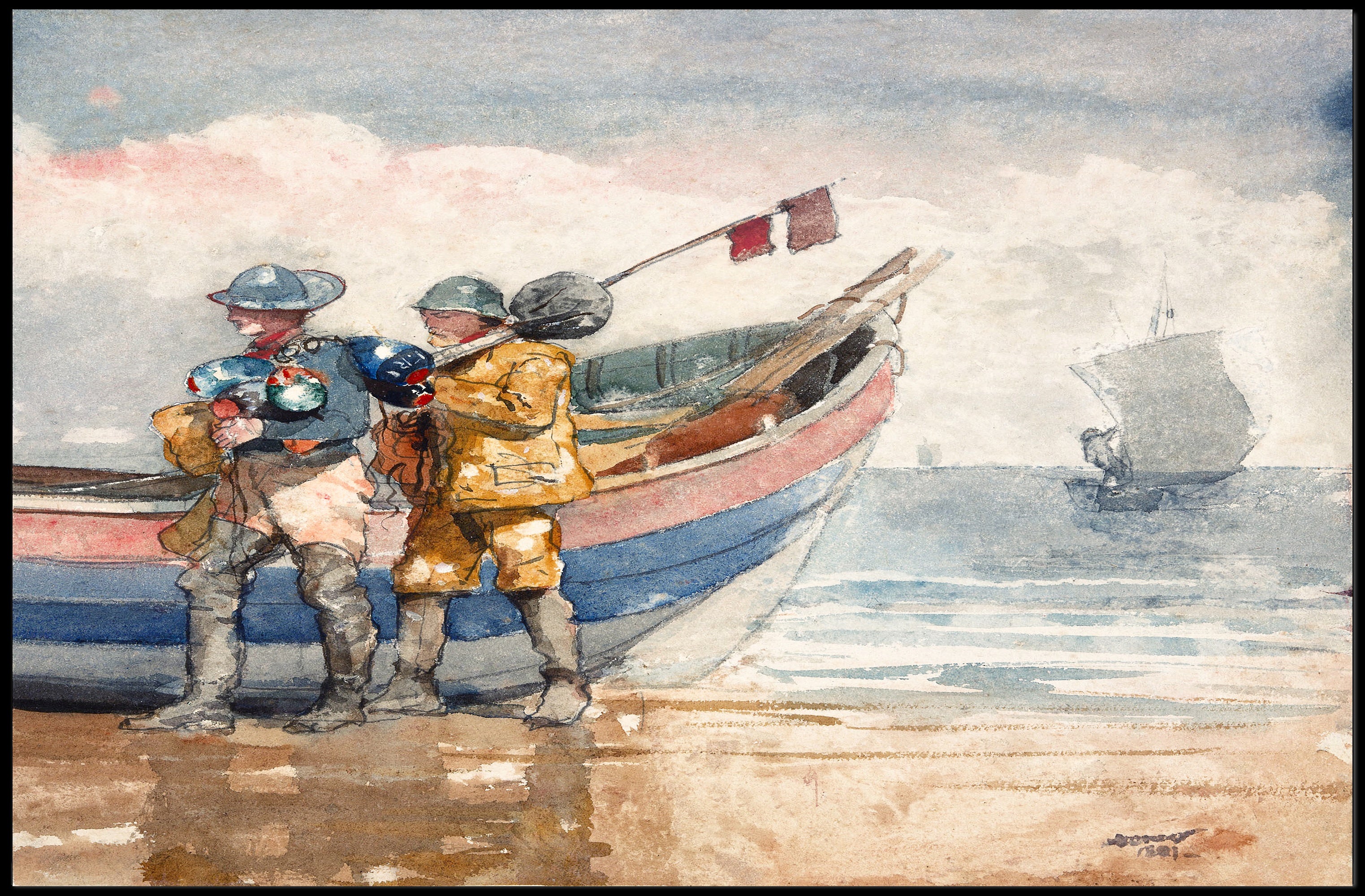 Coastal Fishermen Poster