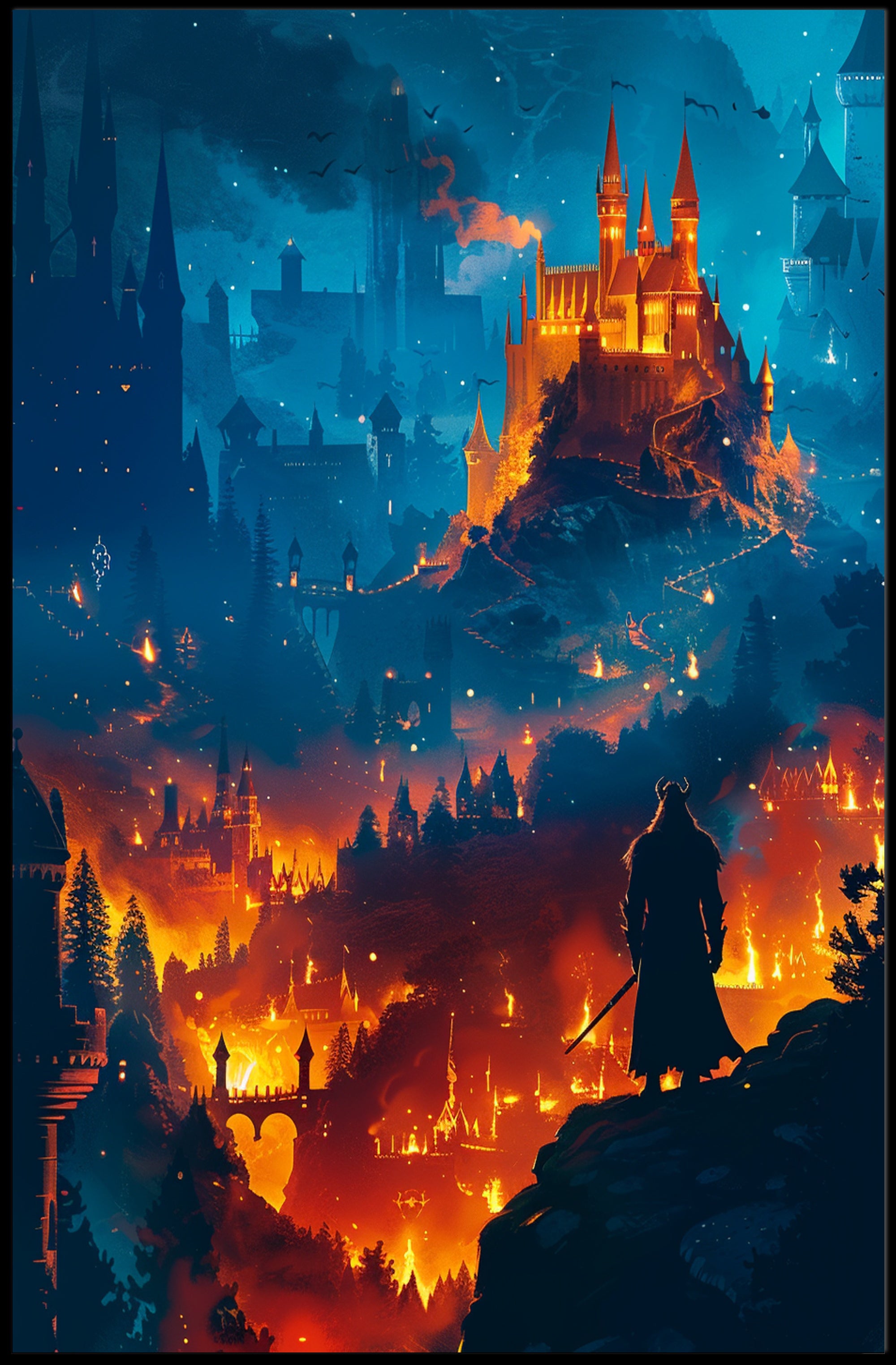 Enchanted Realms at Dusk Poster PosterGoat