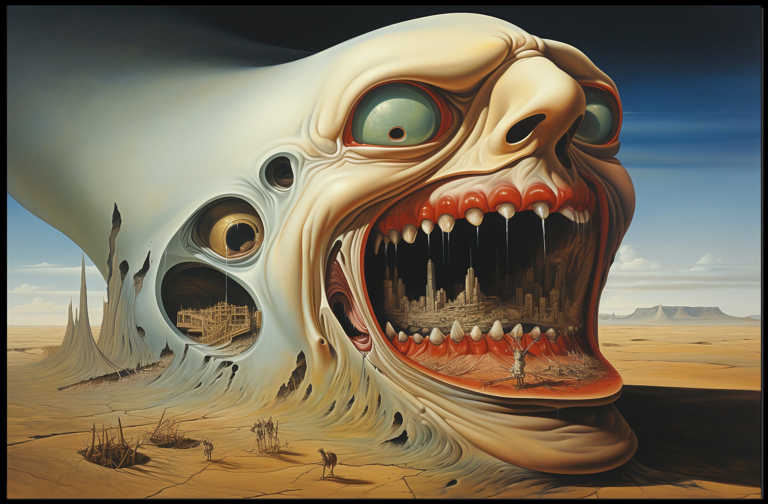 Surreal Desert Giant Sci-Fi Poster