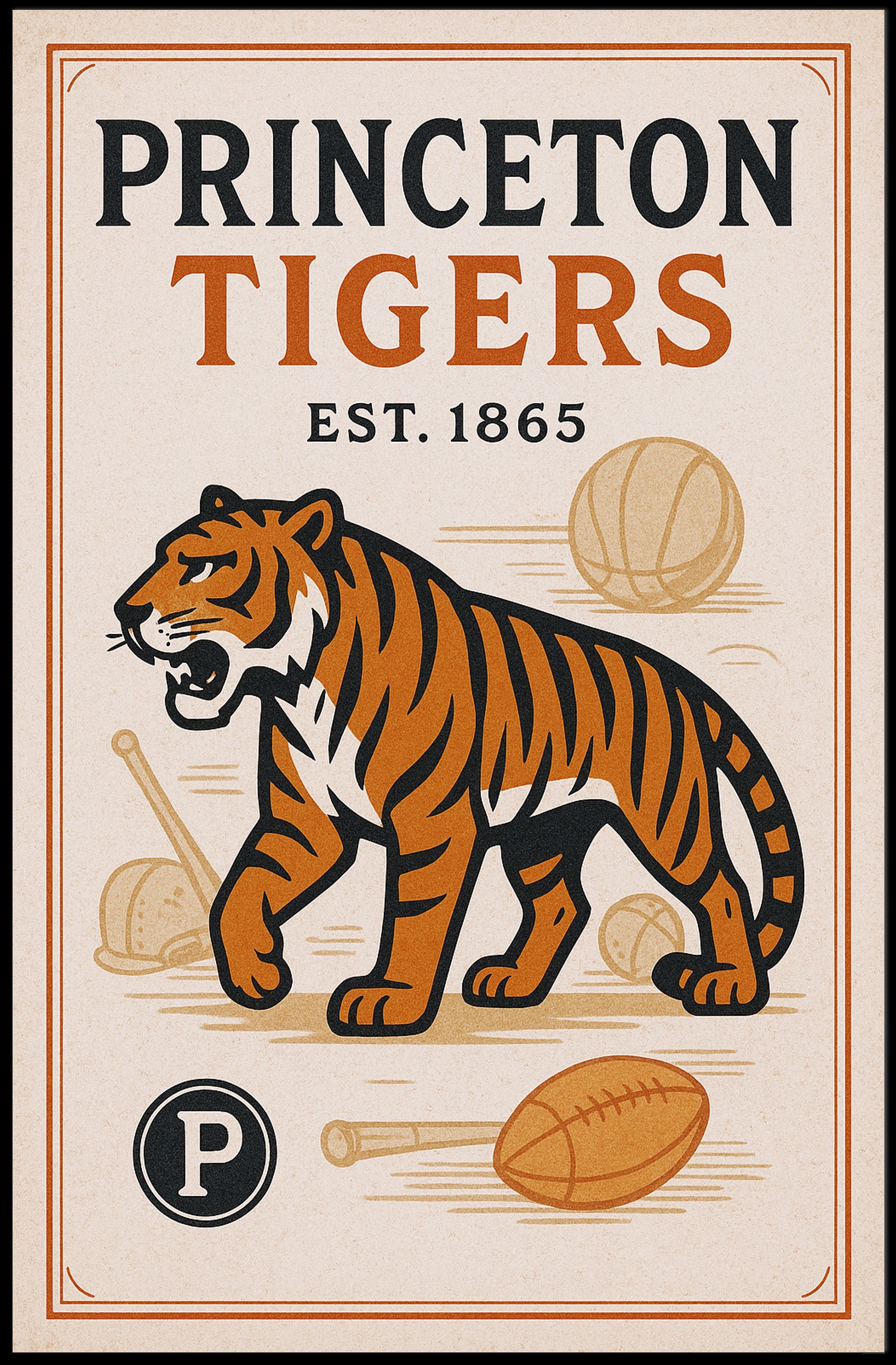 Princeton Tigers Est. 1865 Poster PosterGoat
