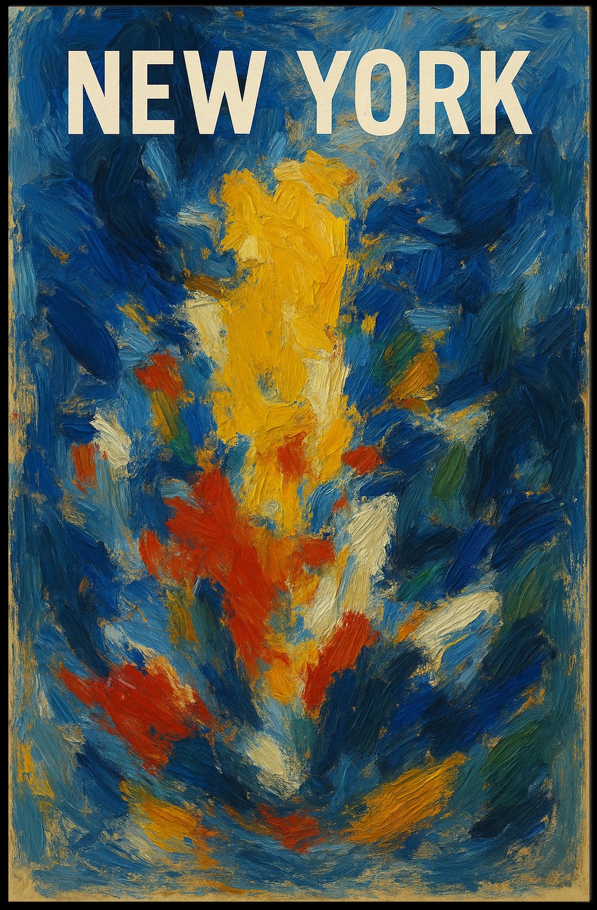 New York Abstract Expressionism Poster For Modern Decor