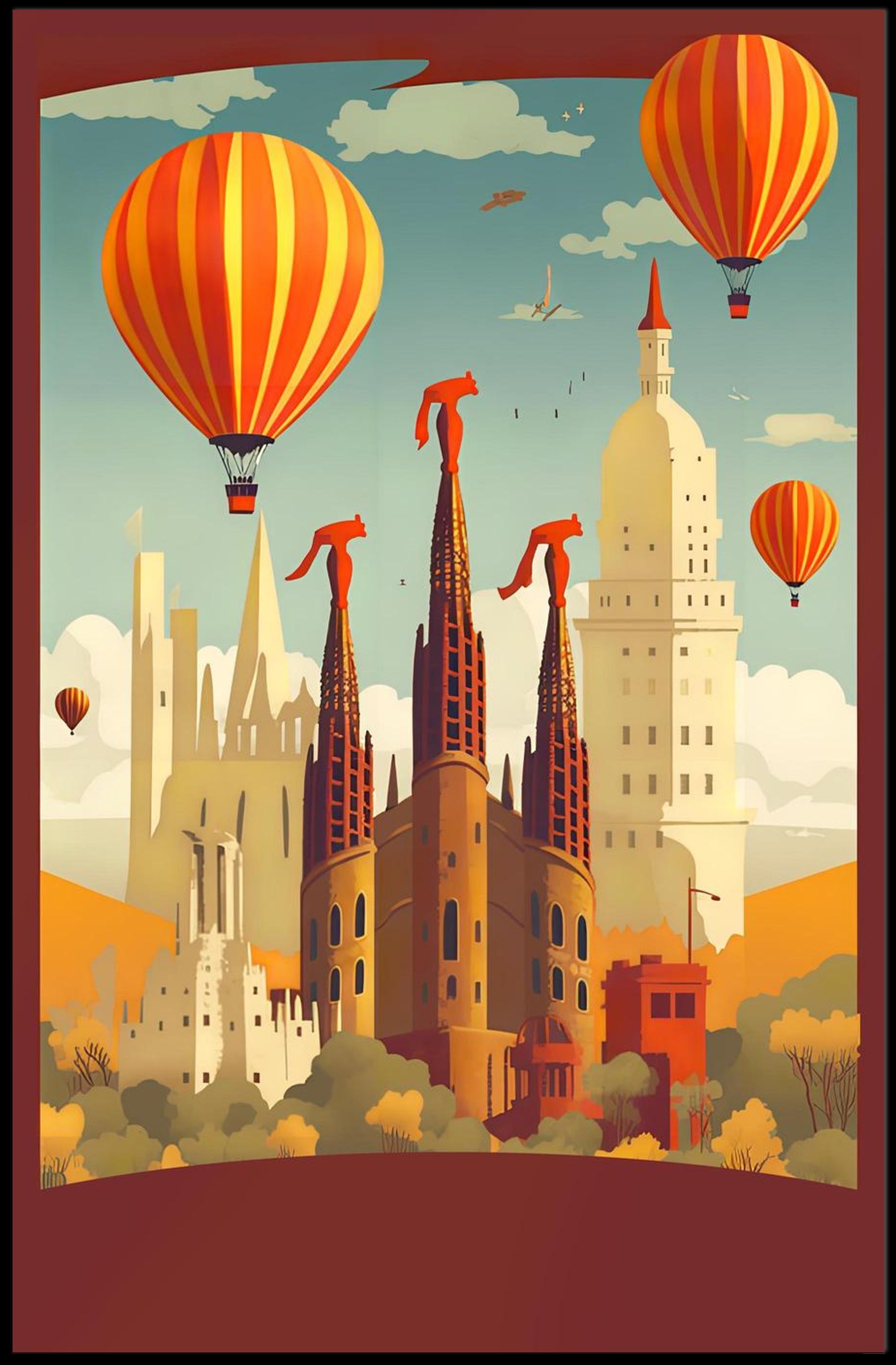 Surreal Skyline Adventure Poster