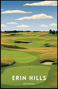Erin Hills Golf Course Landscape Sports Poster