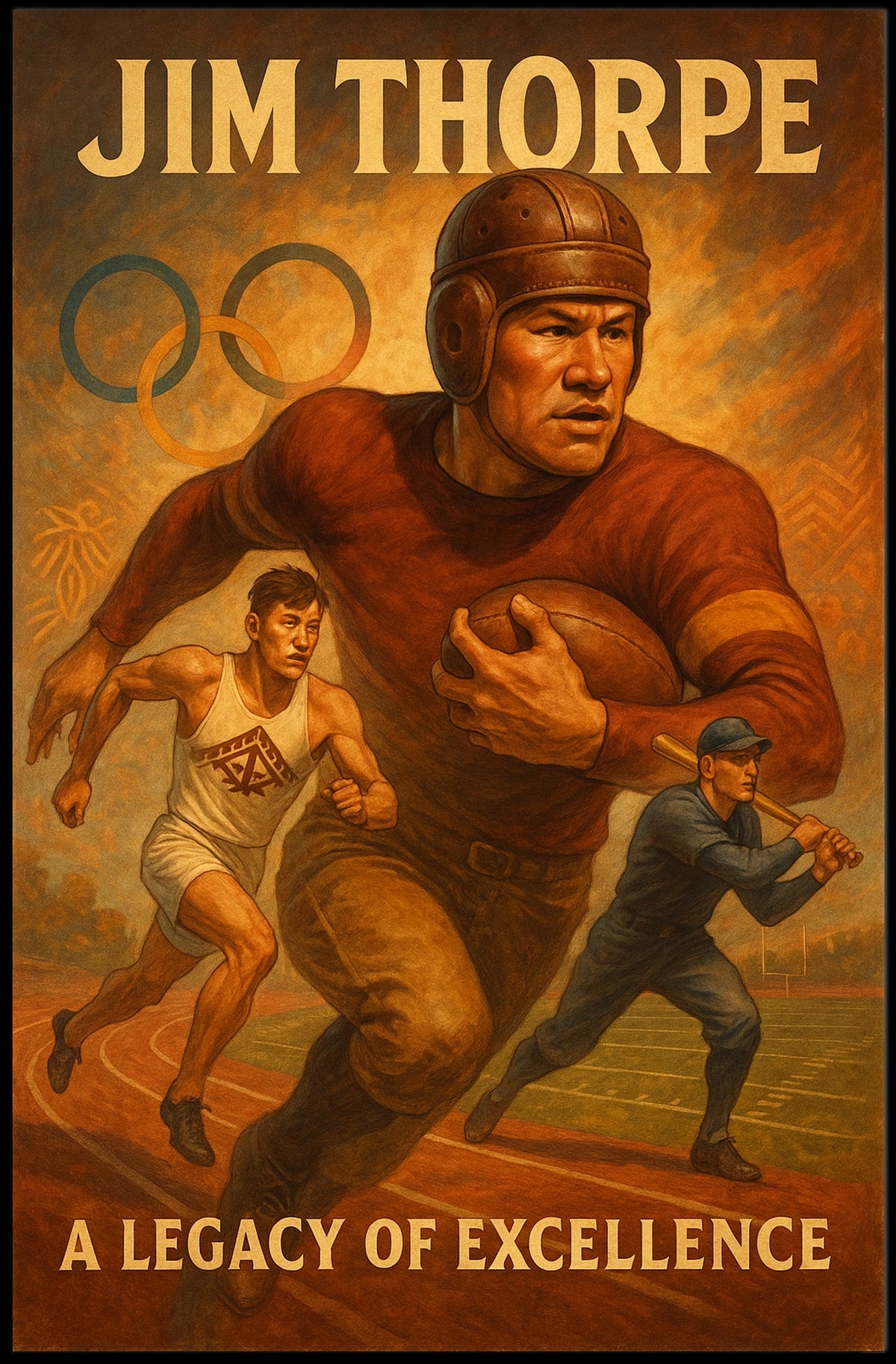 Celebrating a Sports Legend Jim Thorpe Poster