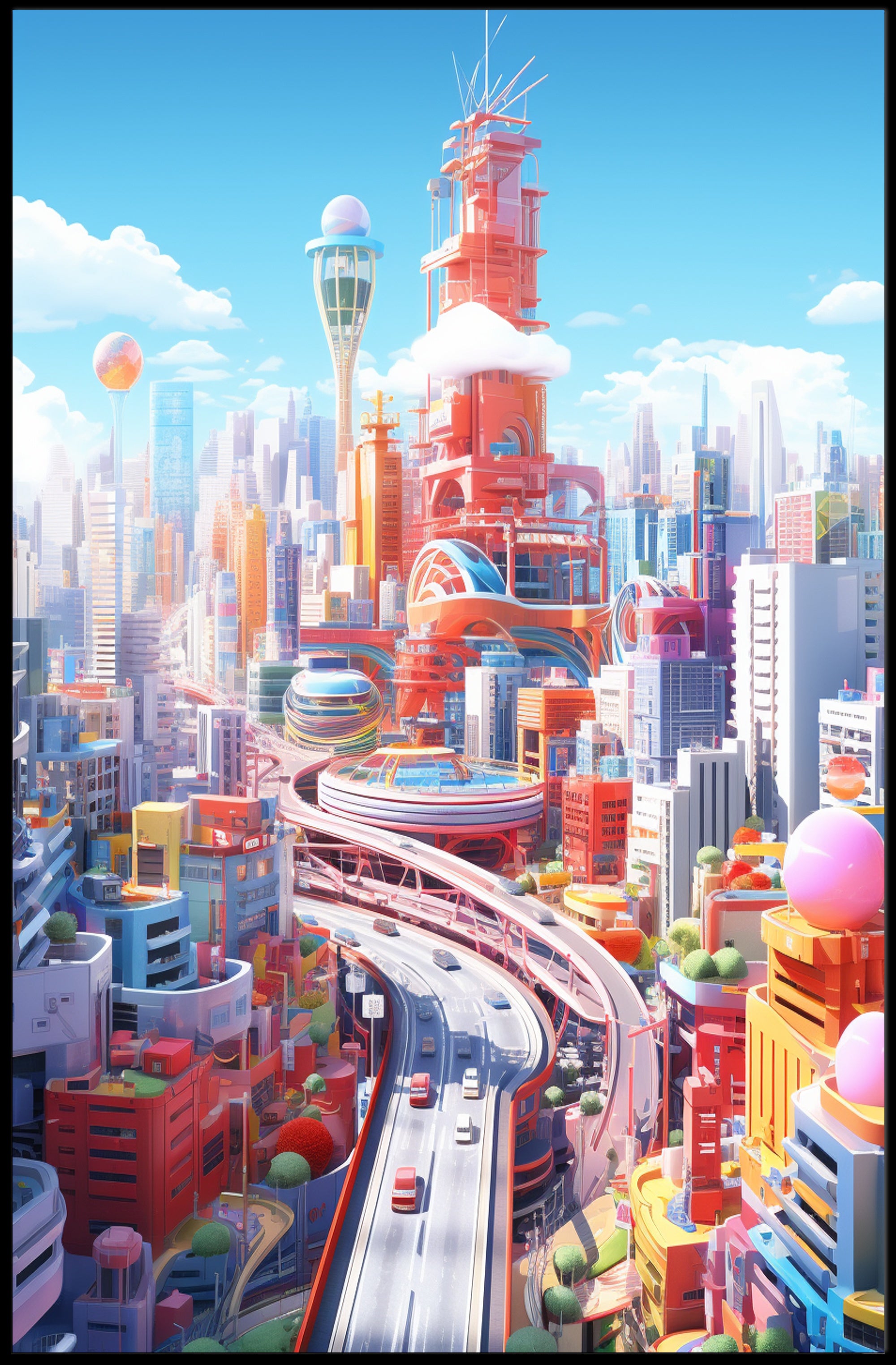 Futuristic Cityscape Poster