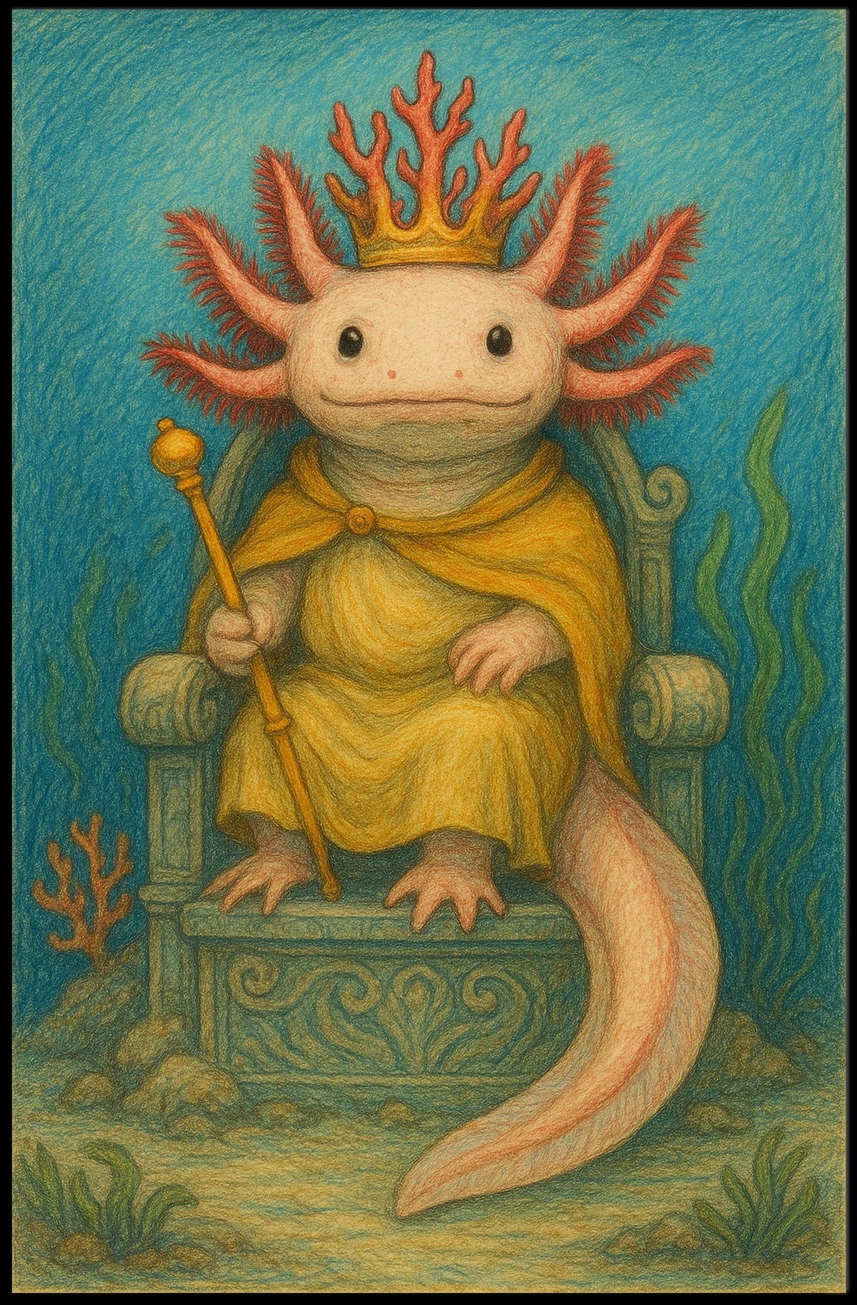 The Aquatic Monarch Poster