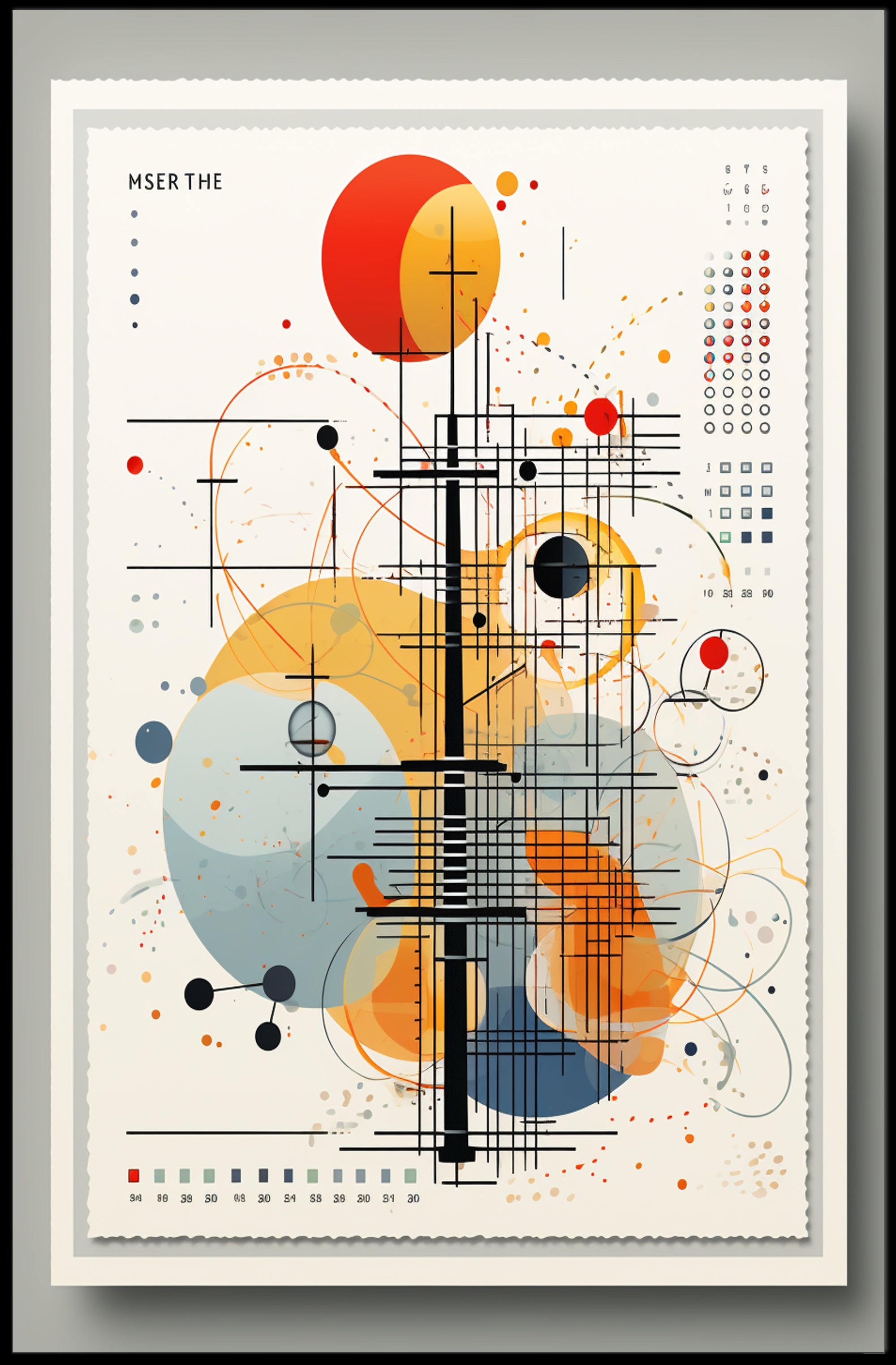 Abstract Geometric Composition Abstract Poster