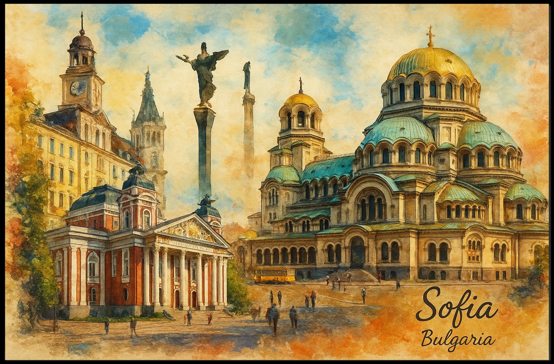 Sofia, Bulgaria Architectural Splendor Poster