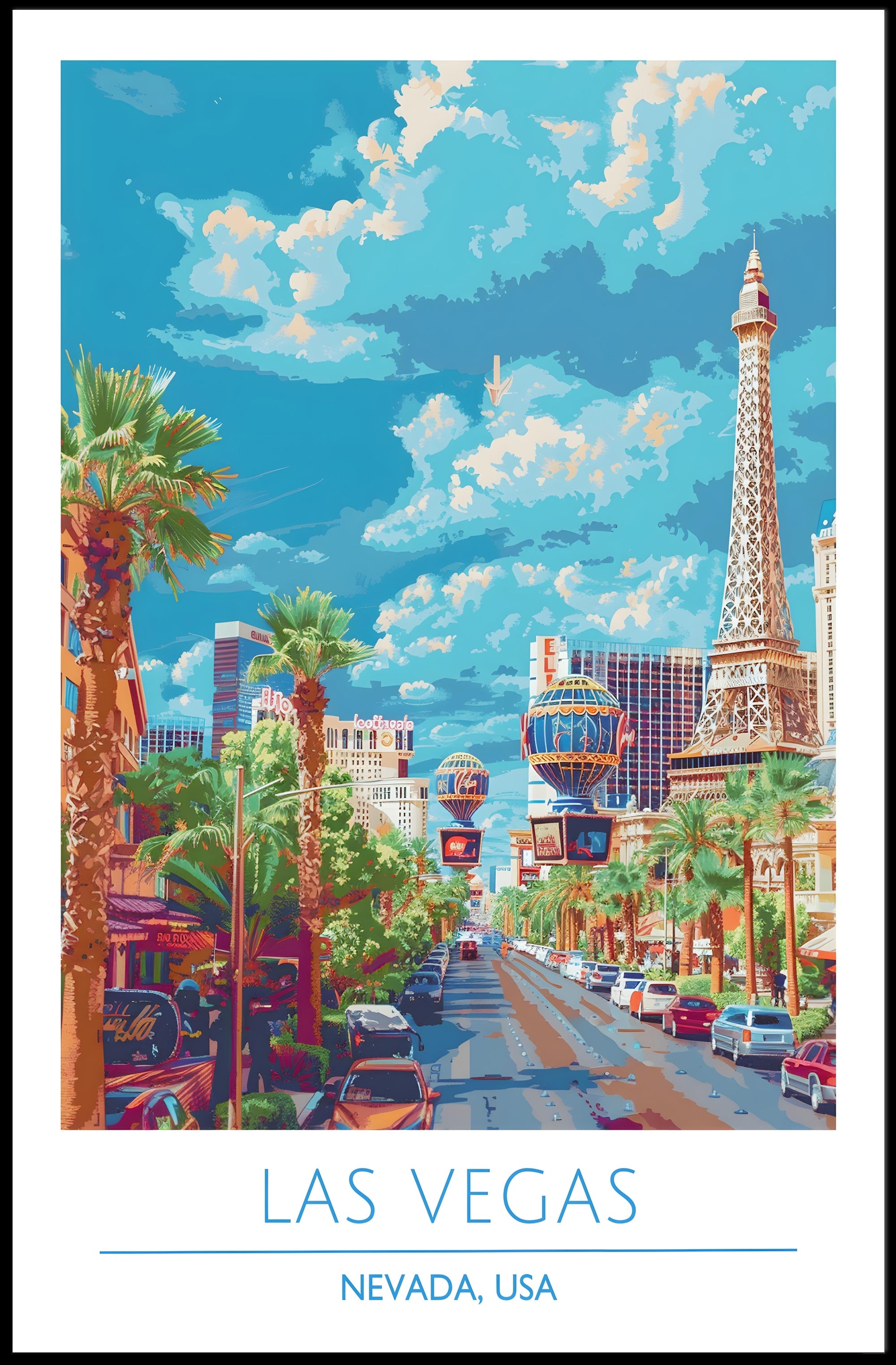 Las Vegas Street View Poster