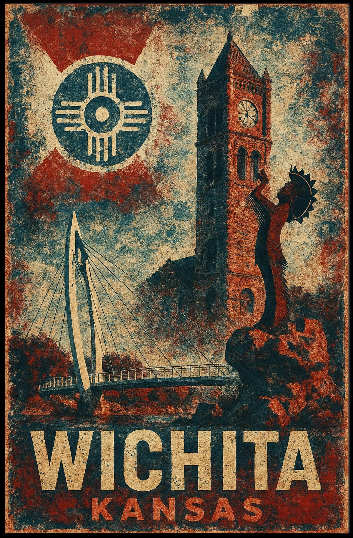 Wichita Heritage Vintage City Pride Poster