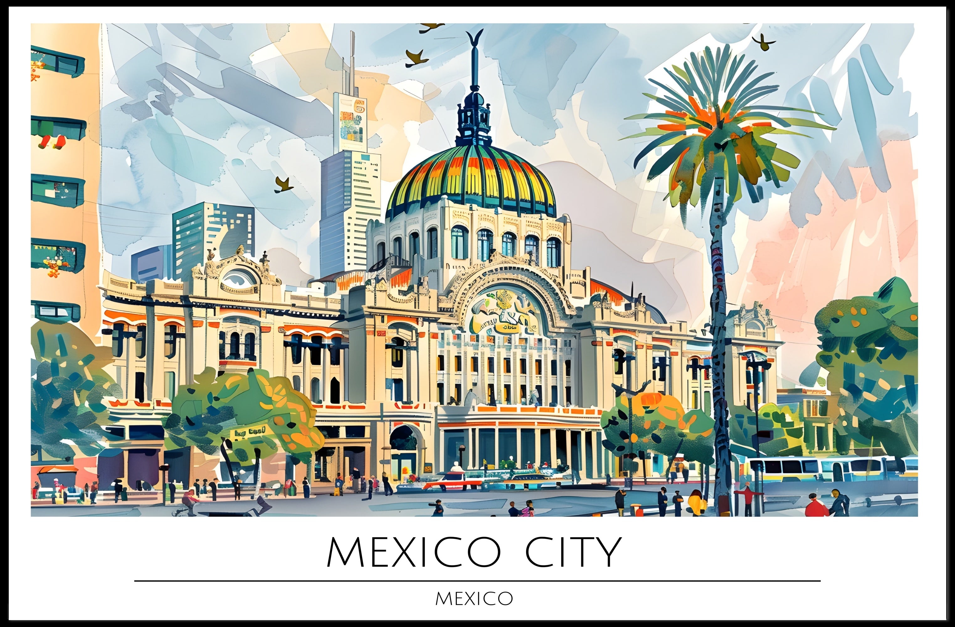 Vibrant Mexico City Poster