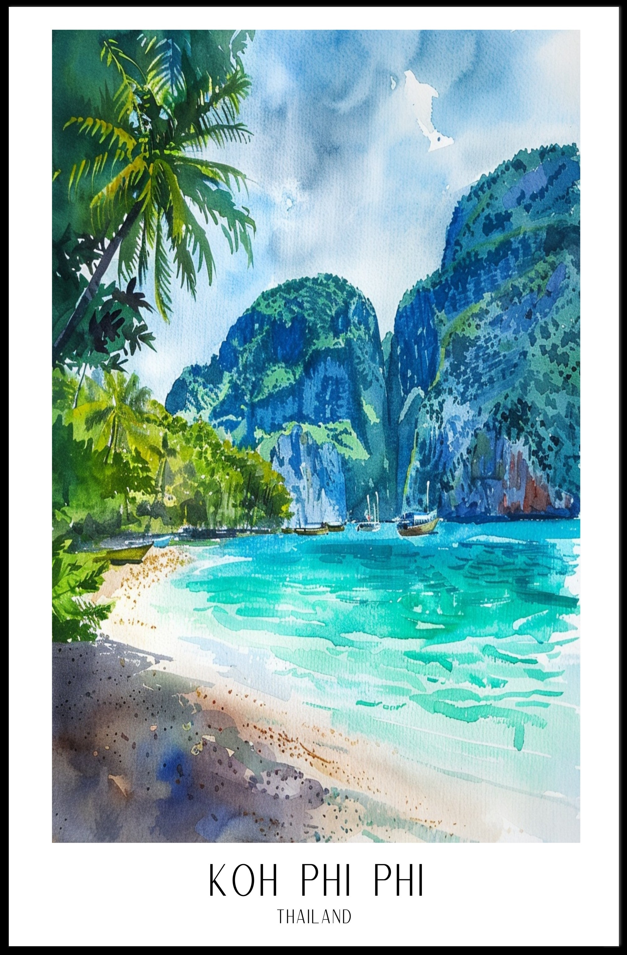 Koh Phi Phi Tropical Paradise Travel Poster PosterGoat