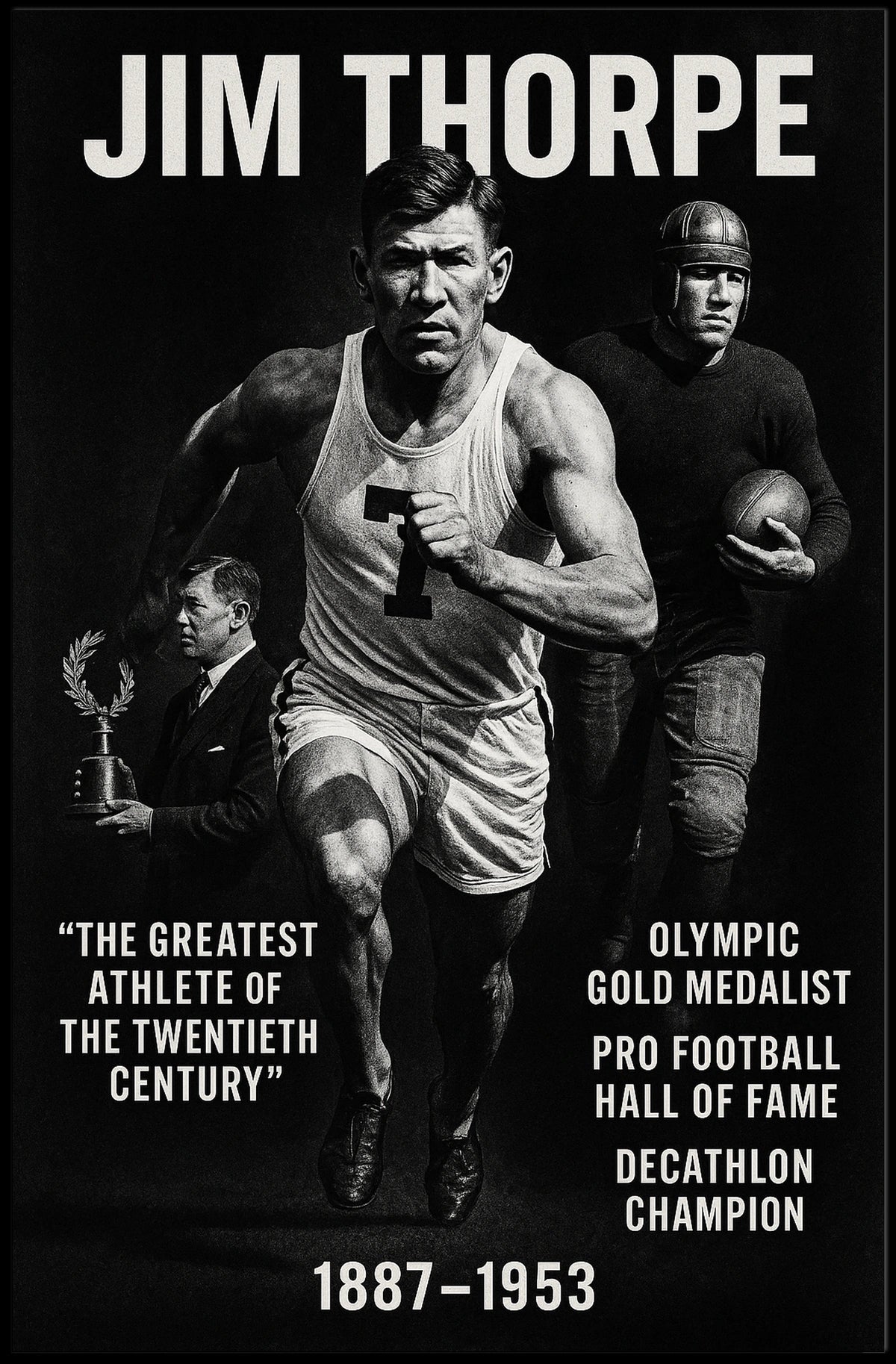 Jim Thorpe Celebrating a Legendary Athlete Jim Thorpe Poster