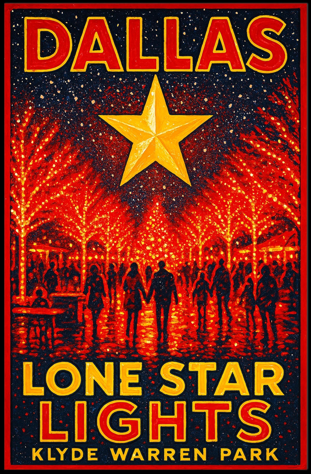 Lone Star Lights At Klyde Warren Park Poster
