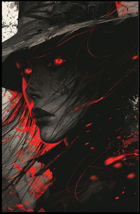 Mystical Winter Fox on Serene Mountain Cliff PosterGoat