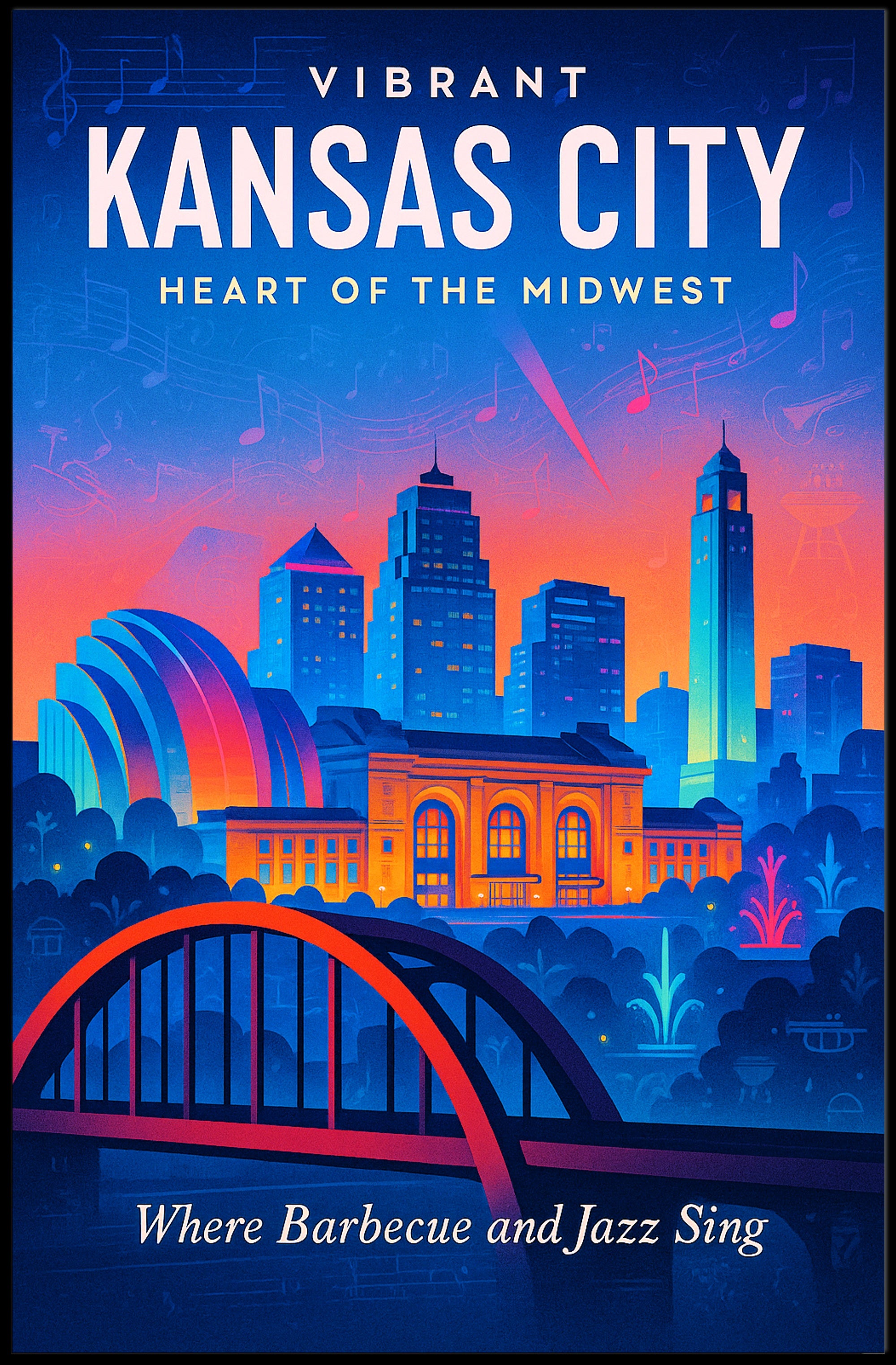 Vibrant Kansas City Poster