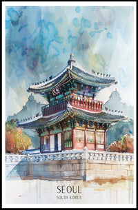 Traditional Korean Architecture Poster PosterGoat