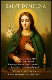 Saint Dymphna Patron of Mental Illness Poster PosterGoat