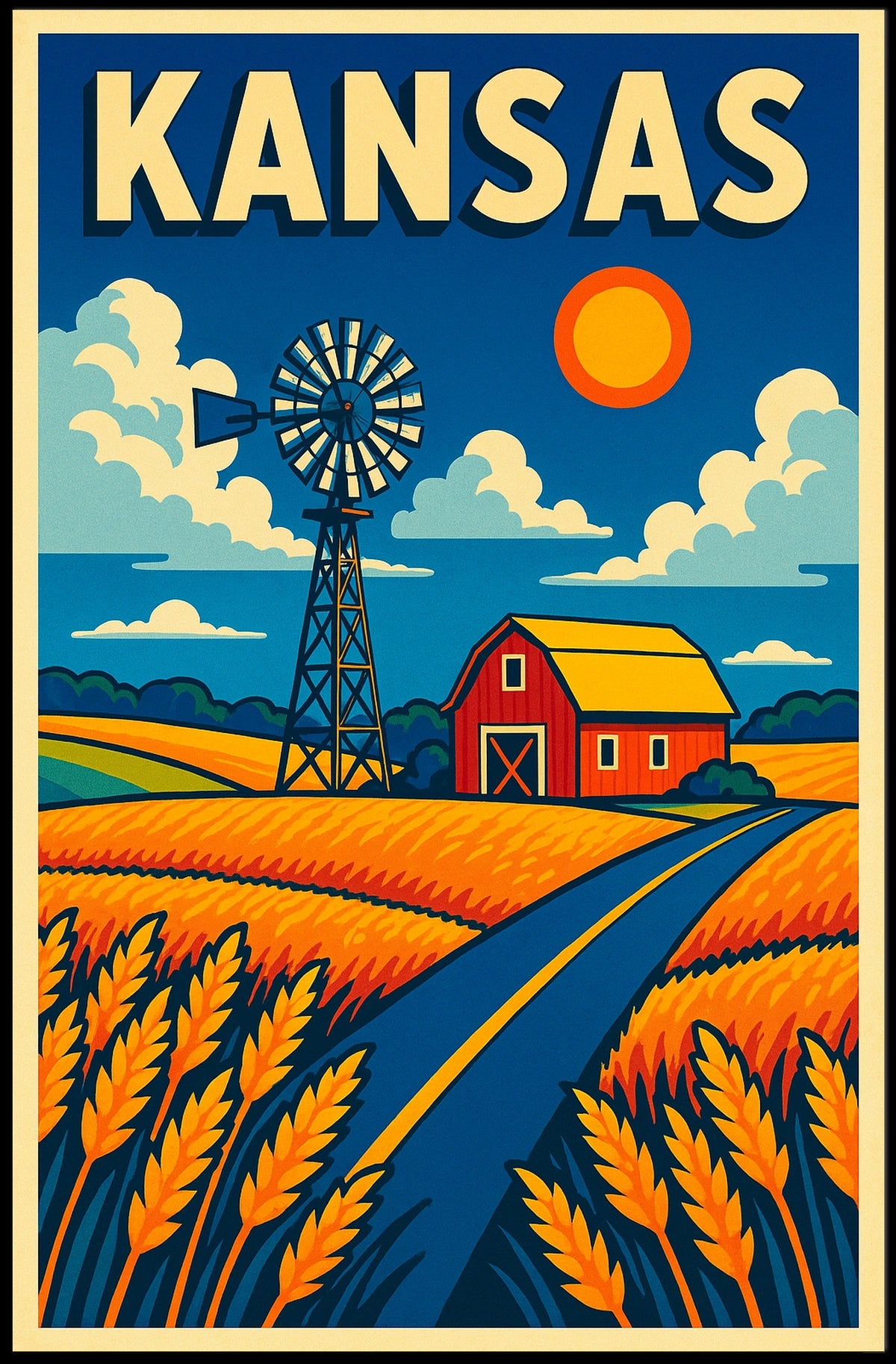 Kansas Countryside Poster