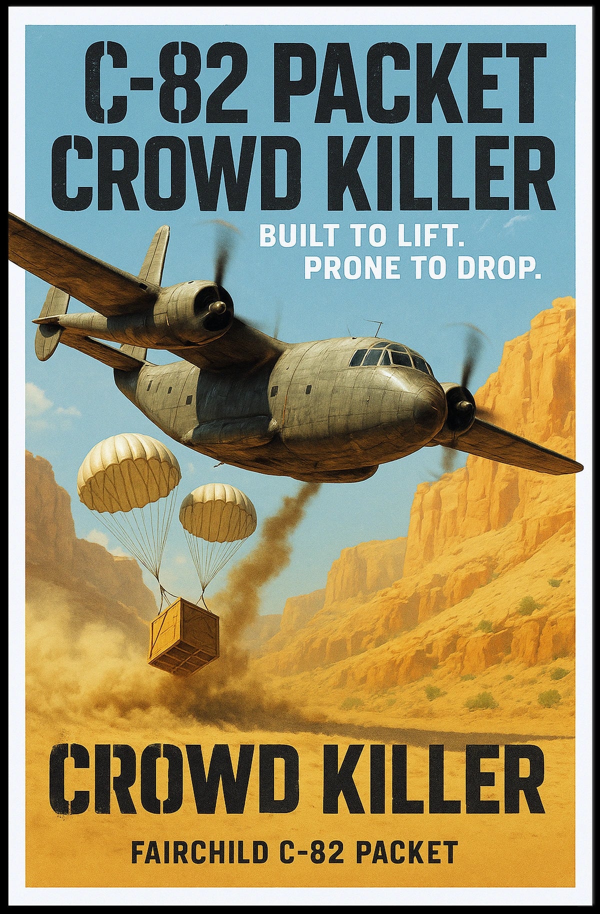 Fairchild C-82 Packet Crowd Killer Poster