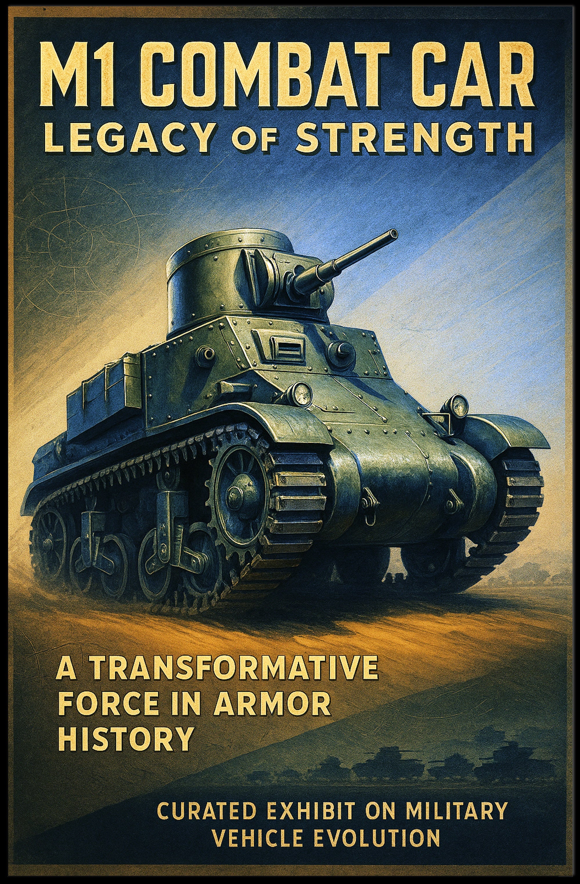 M1 Combat Car Legacy of Strength Poster