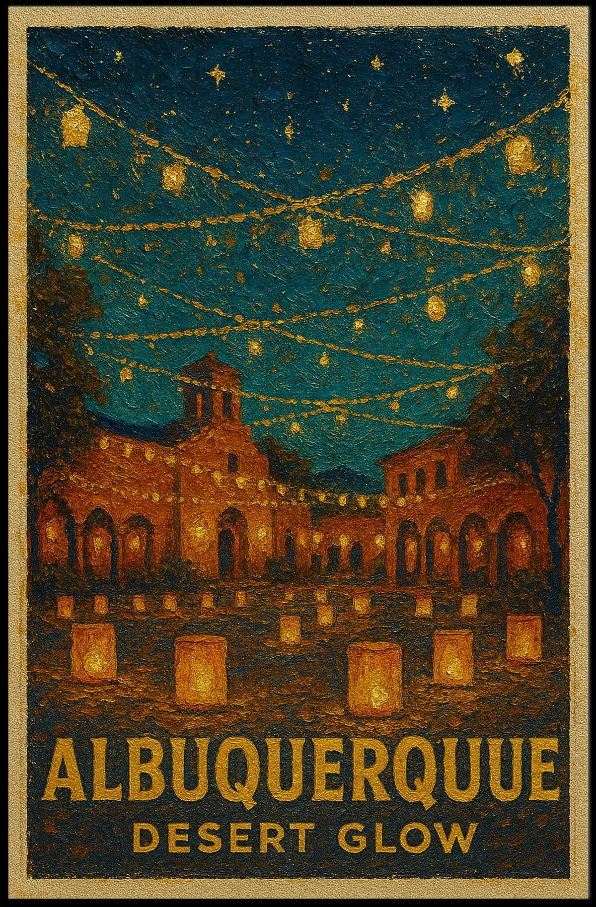 Albuquerque Desert Glow Poster