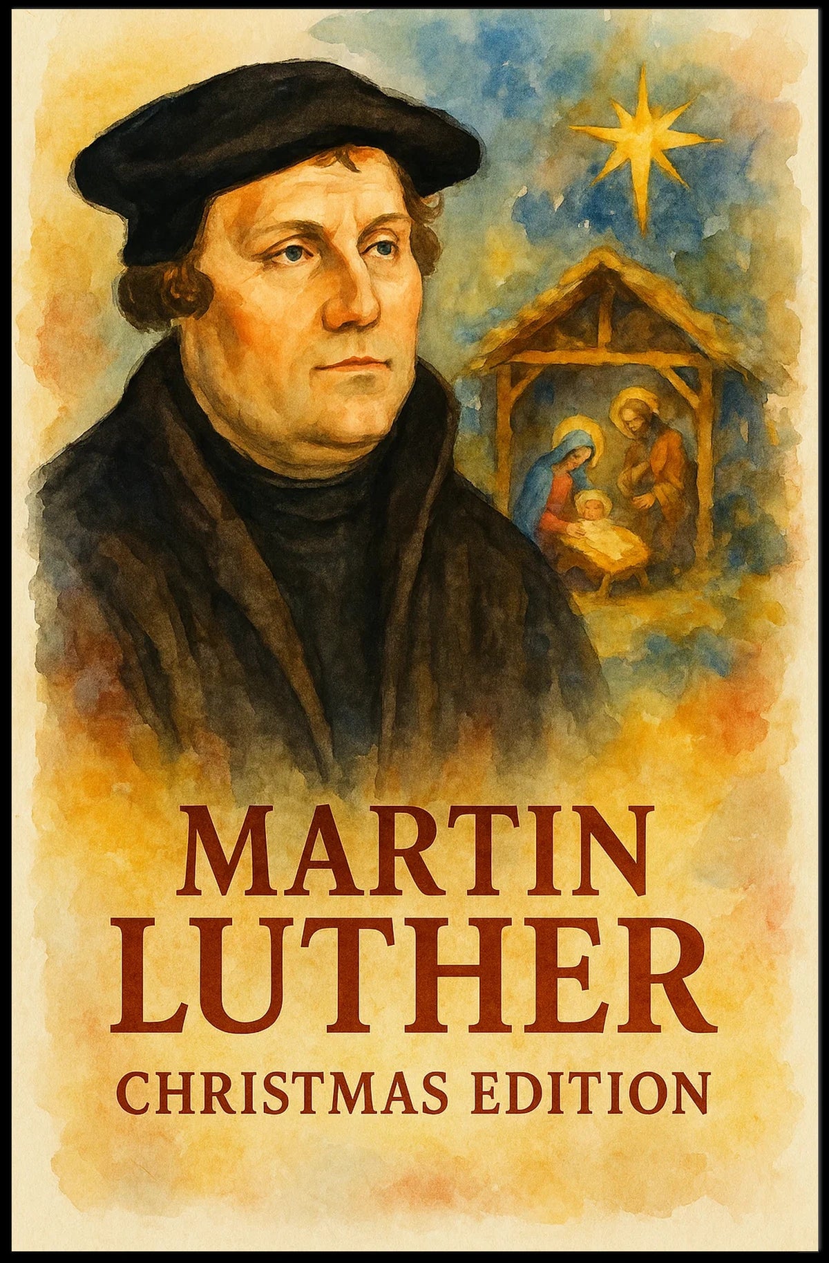 Martin Luther Vintage Christmas Edition Historical Poster