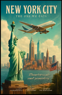 Vintage New York City Travel Poster PosterGoat