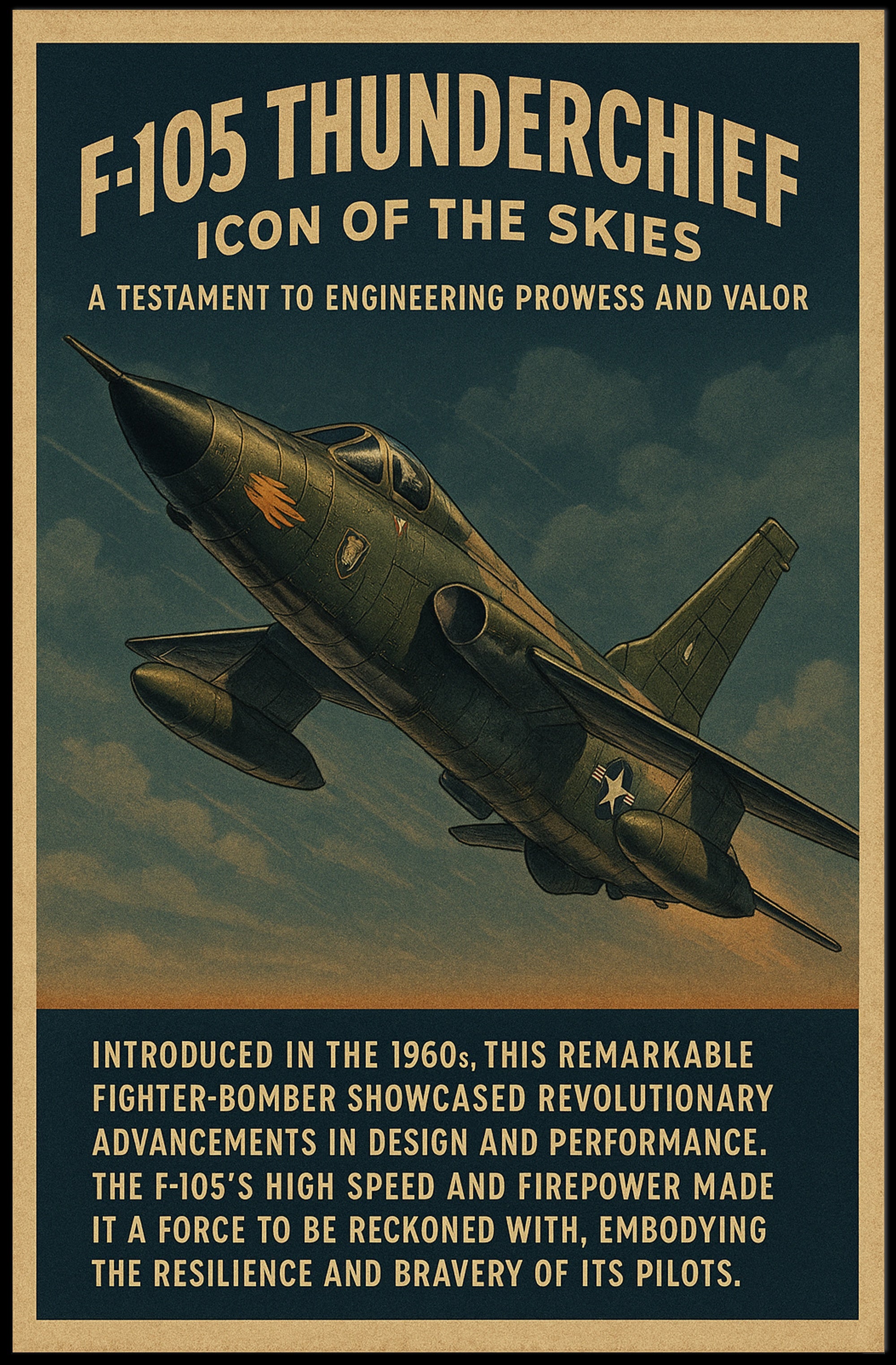 F-105 Thunderchief Icon of the Skies Poster PosterGoat
