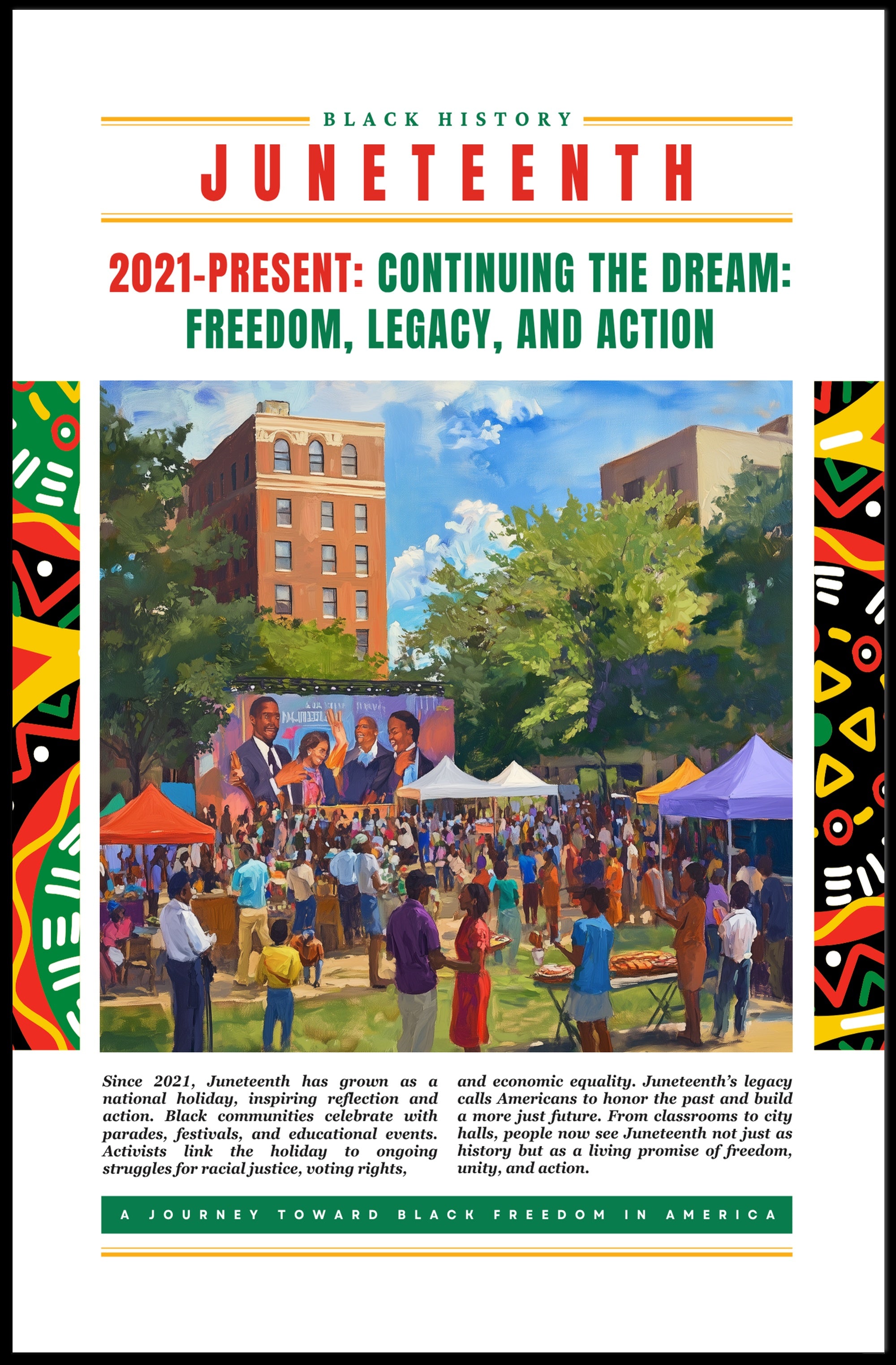 Juneteenth Celebration Patriotic Bold Cultural or Heritage Poster